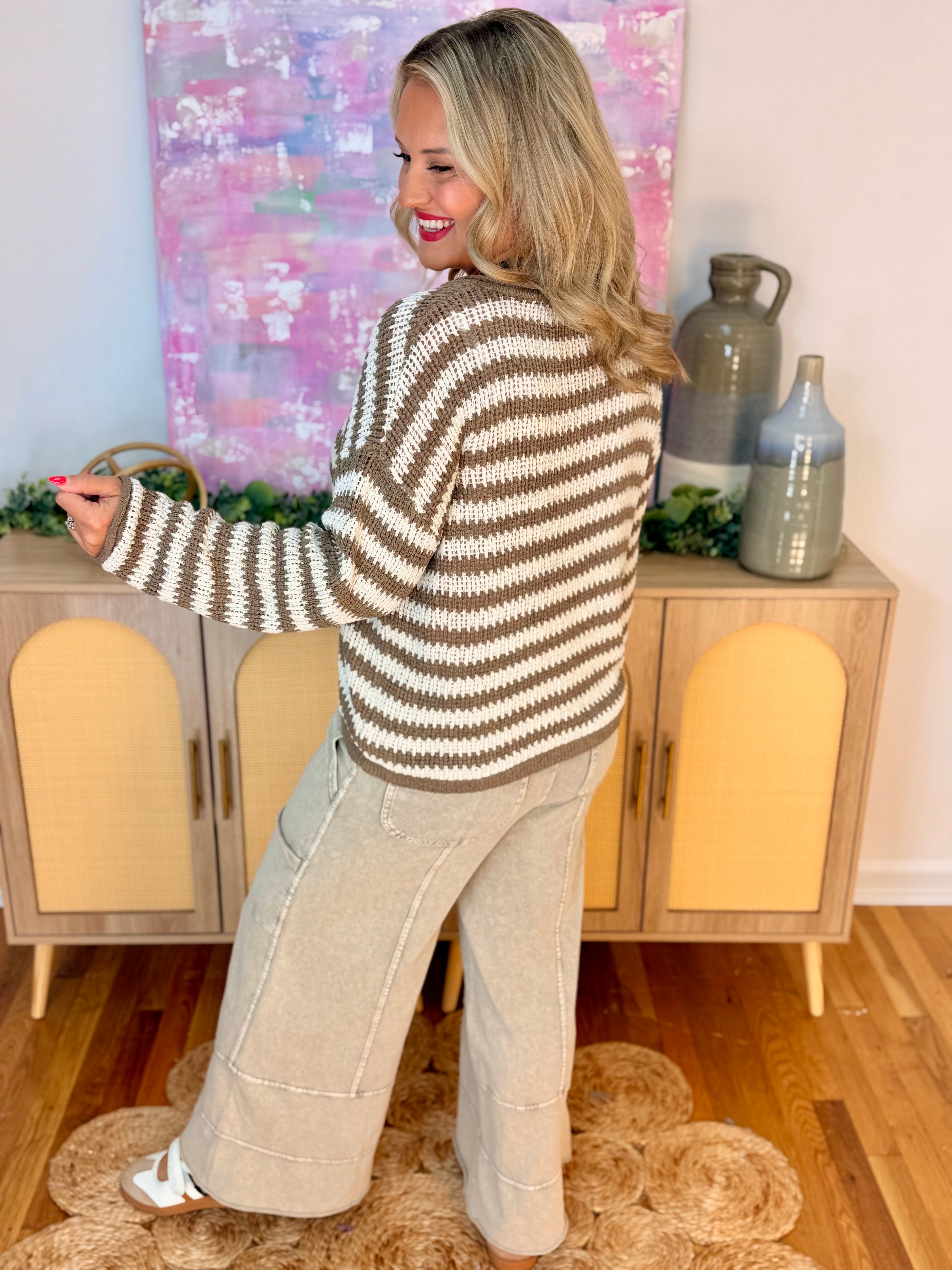 Scenic Route Sweater - Mocha-110 Long Sleeve Top-Blu Pepper-The Lovely Closet, Women's Fashion Boutique in Alexandria, KY