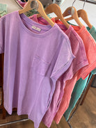 Modern Ease Mineral Washed T-Shirt Dress - Lavender-180 Dresses-zenana-The Lovely Closet, Women's Fashion Boutique in Alexandria, KY