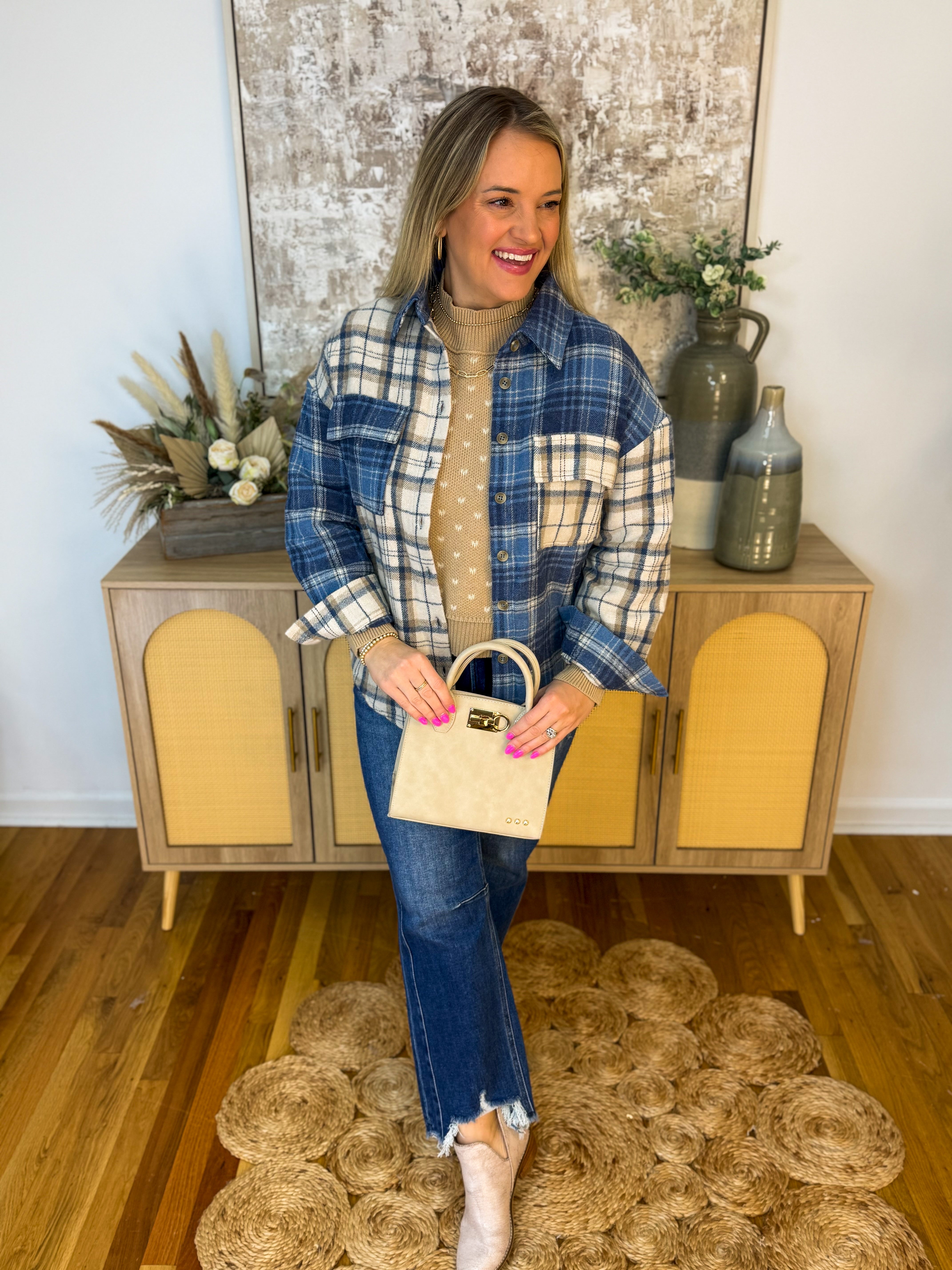 Winter Blues Shacket-170 Jackets/Outerwear-Blu Pepper-The Lovely Closet, Women's Fashion Boutique in Alexandria, KY