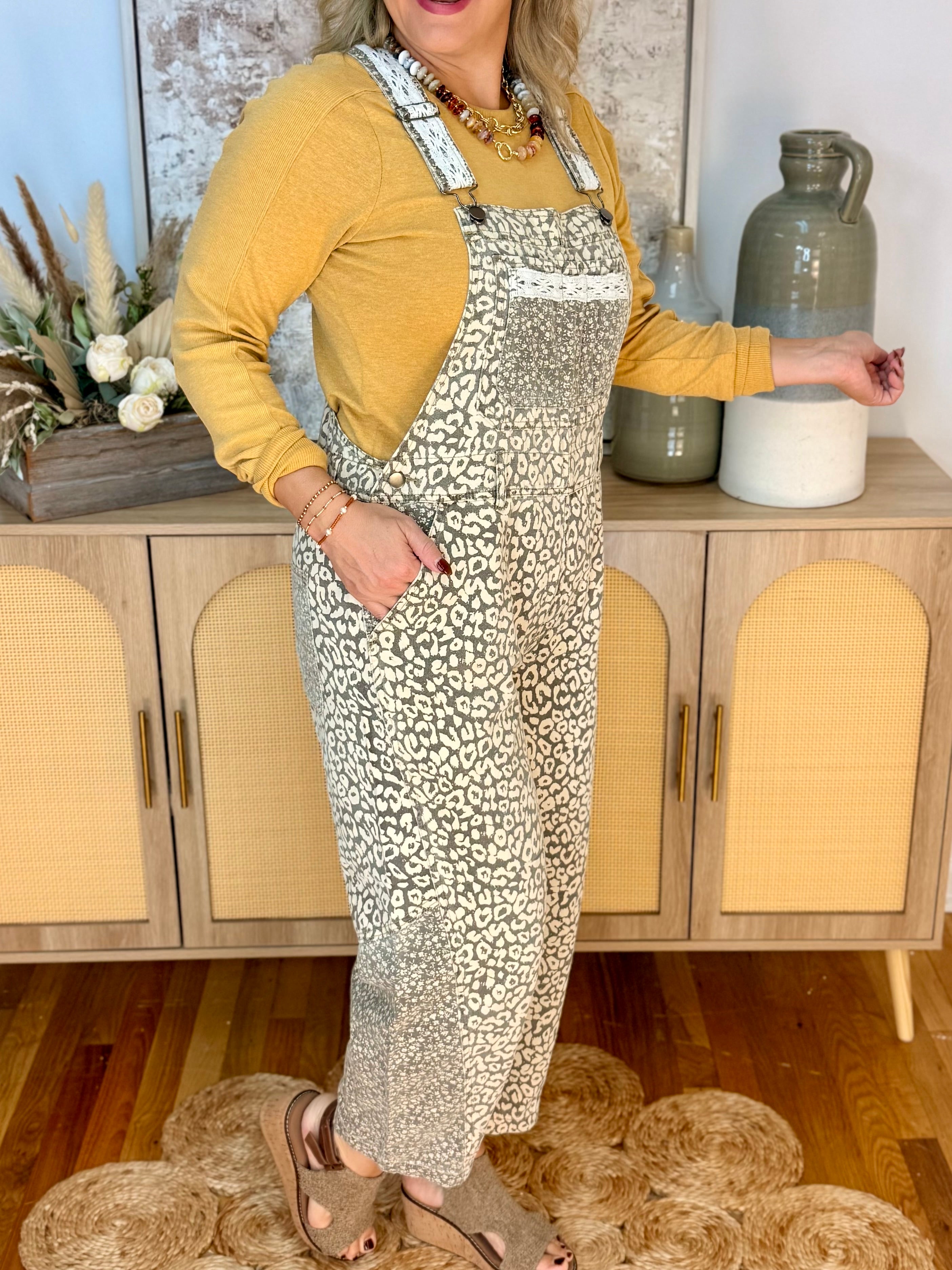 Wild About It Overalls - Mocha Grey-190 Rompers/Jumpsuits/Sets-easel-The Lovely Closet, Women's Fashion Boutique in Alexandria, KY