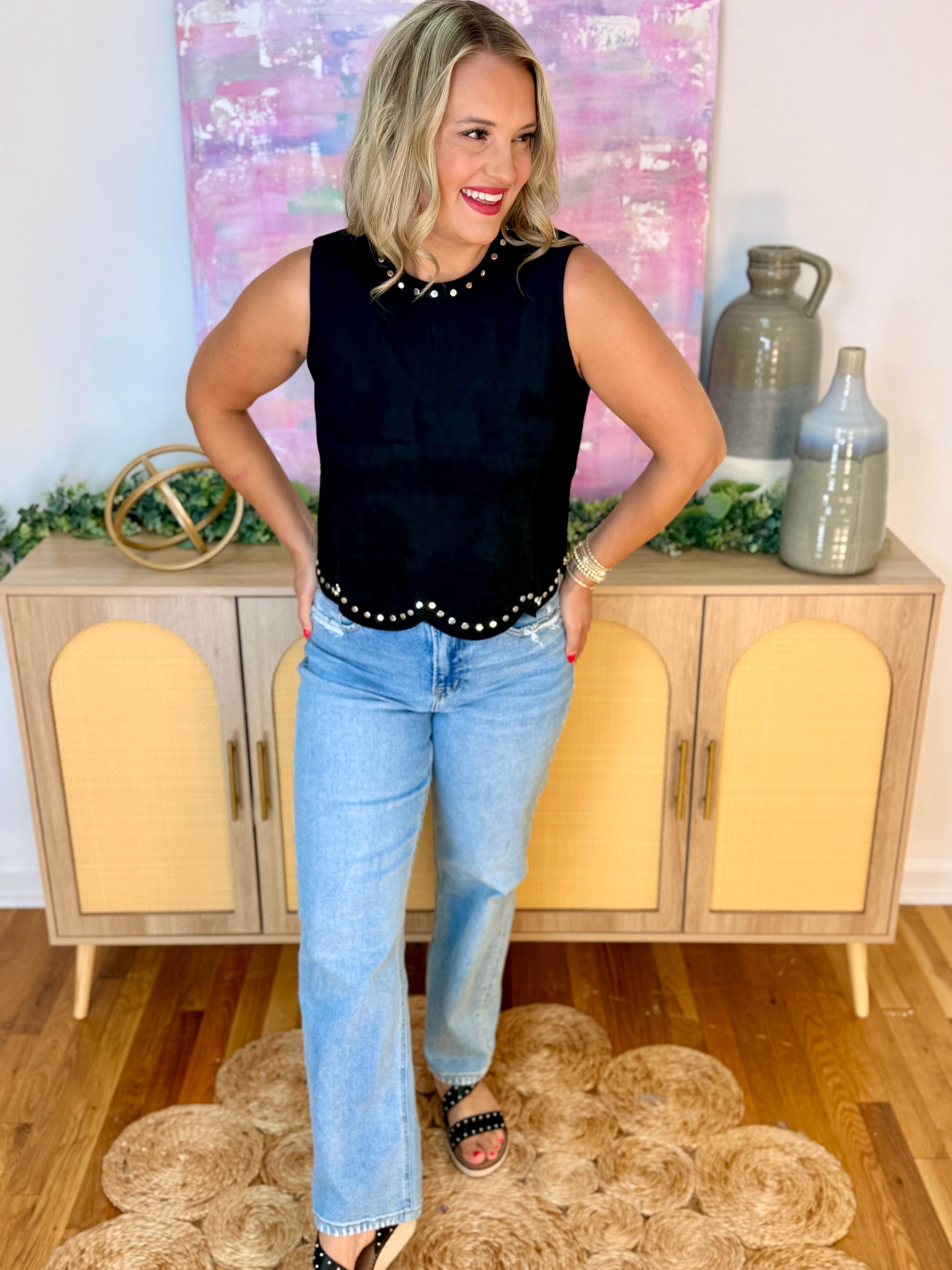 Sweet Sophistication Sleeveless Top-120 Sleeveless Tops-The Lovely Closet-The Lovely Closet, Women's Fashion Boutique in Alexandria, KY