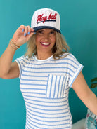 Play Ball Embroidered Hat-280 Accessories-judson-The Lovely Closet, Women's Fashion Boutique in Alexandria, KY
