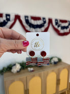 Patriotic RoseHeart Earrings-250 Jewelry-RH-The Lovely Closet, Women's Fashion Boutique in Alexandria, KY