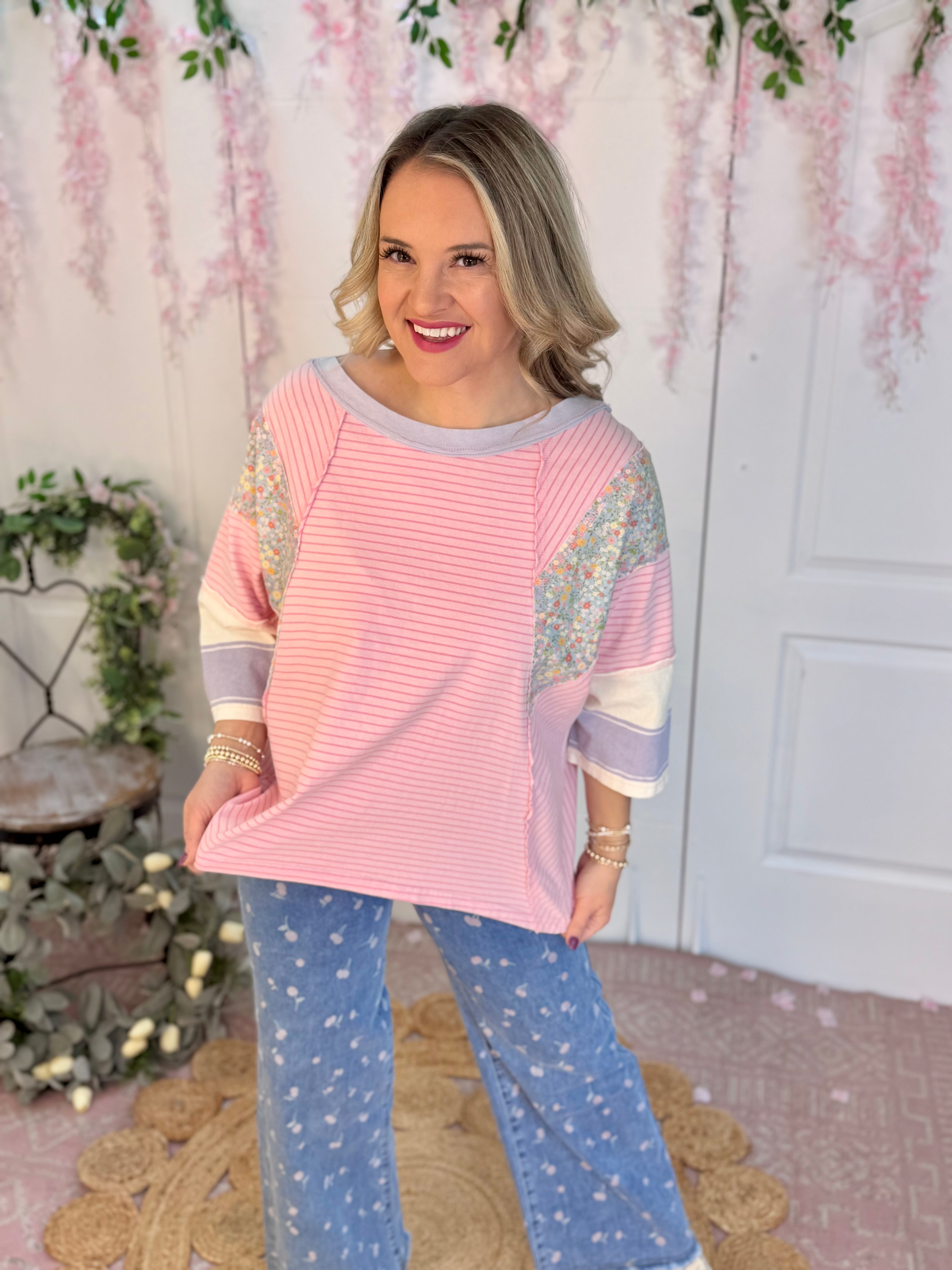 Day Dream Top-100 Short Sleeve Tops-easel-The Lovely Closet, Women's Fashion Boutique in Alexandria, KY