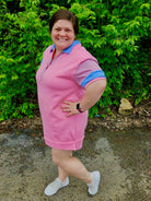 Bubble Gum Pink Dress-180 Dresses-Umgee-The Lovely Closet, Women's Fashion Boutique in Alexandria, KY