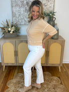 Soft Sands Short Sleeve Cardigan - Lt. Peach-100 Short Sleeve Tops-Blu Pepper-The Lovely Closet, Women's Fashion Boutique in Alexandria, KY