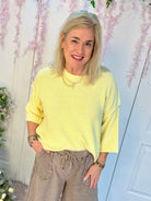 Spring Mornings Sweater - Yellow-140 Sweaters-easel-The Lovely Closet, Women's Fashion Boutique in Alexandria, KY