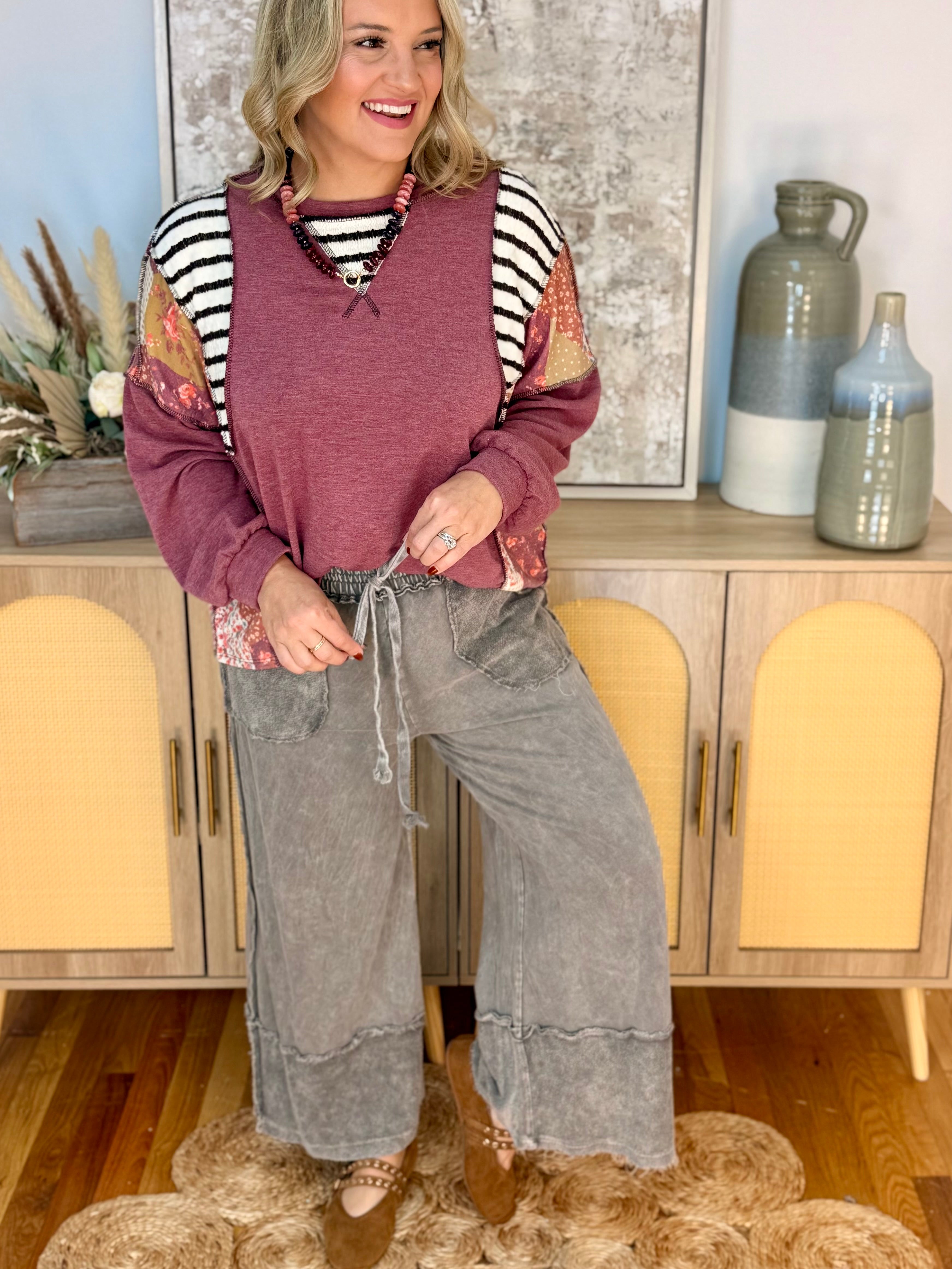 The Easy Going Pant - Charcoal-240 Pants-J.Her-The Lovely Closet, Women's Fashion Boutique in Alexandria, KY