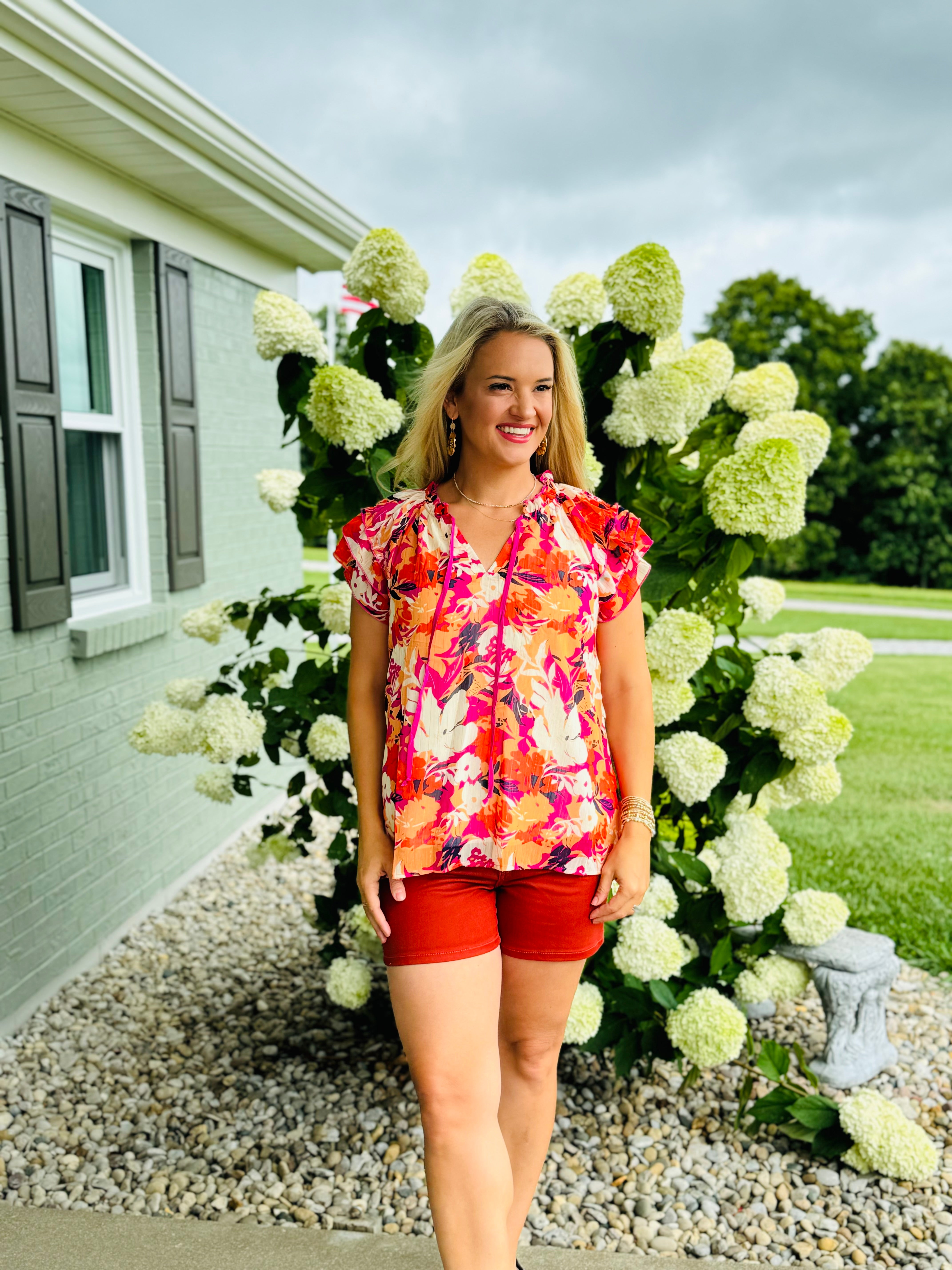 Golden Hour Blouse-100 Short Sleeve Tops-The Lovely Closet-The Lovely Closet, Women's Fashion Boutique in Alexandria, KY