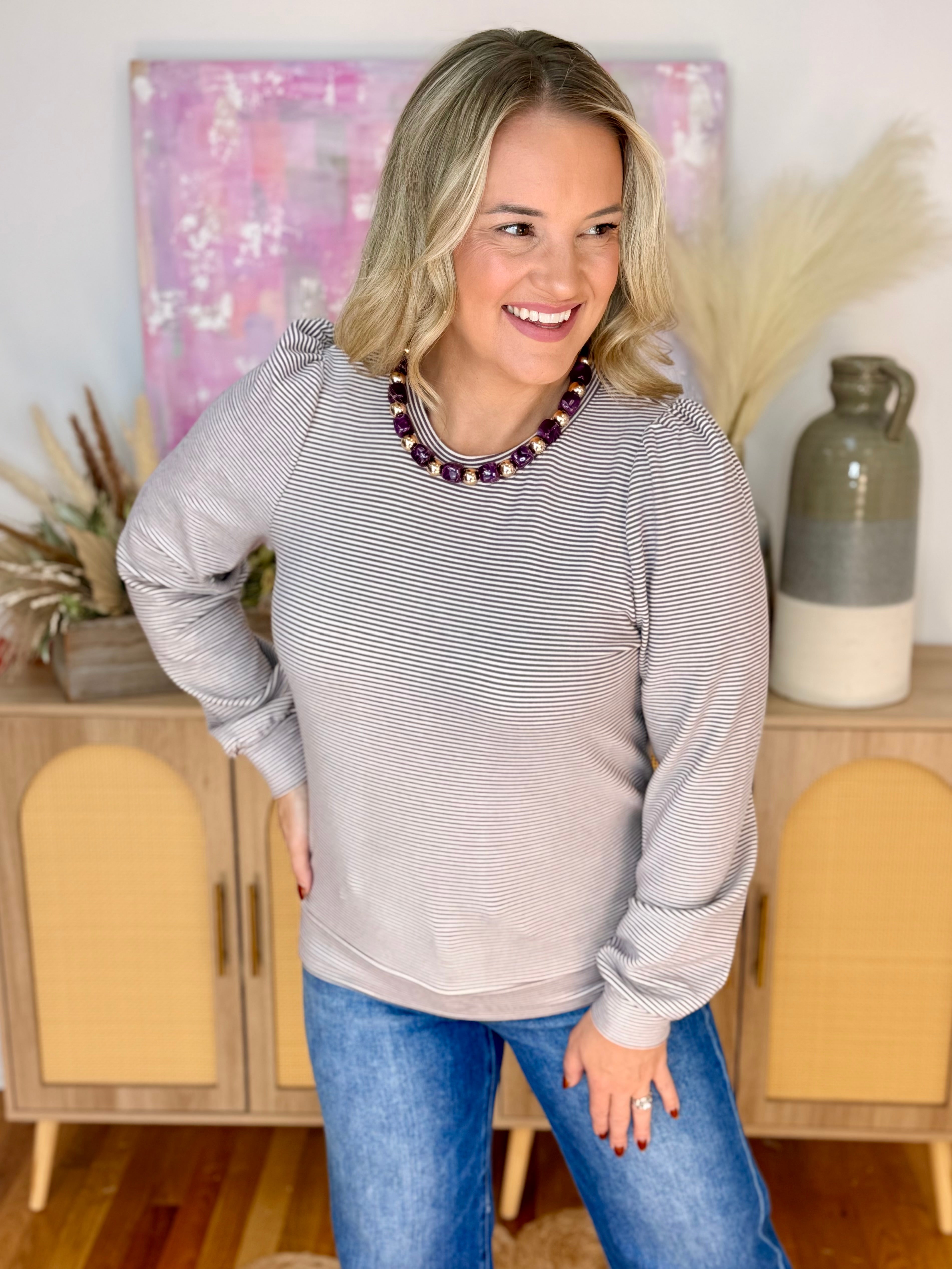 Mulberry Darling Long Sleeve Top-110 Long Sleeve Top-Staccato-The Lovely Closet, Women's Fashion Boutique in Alexandria, KY