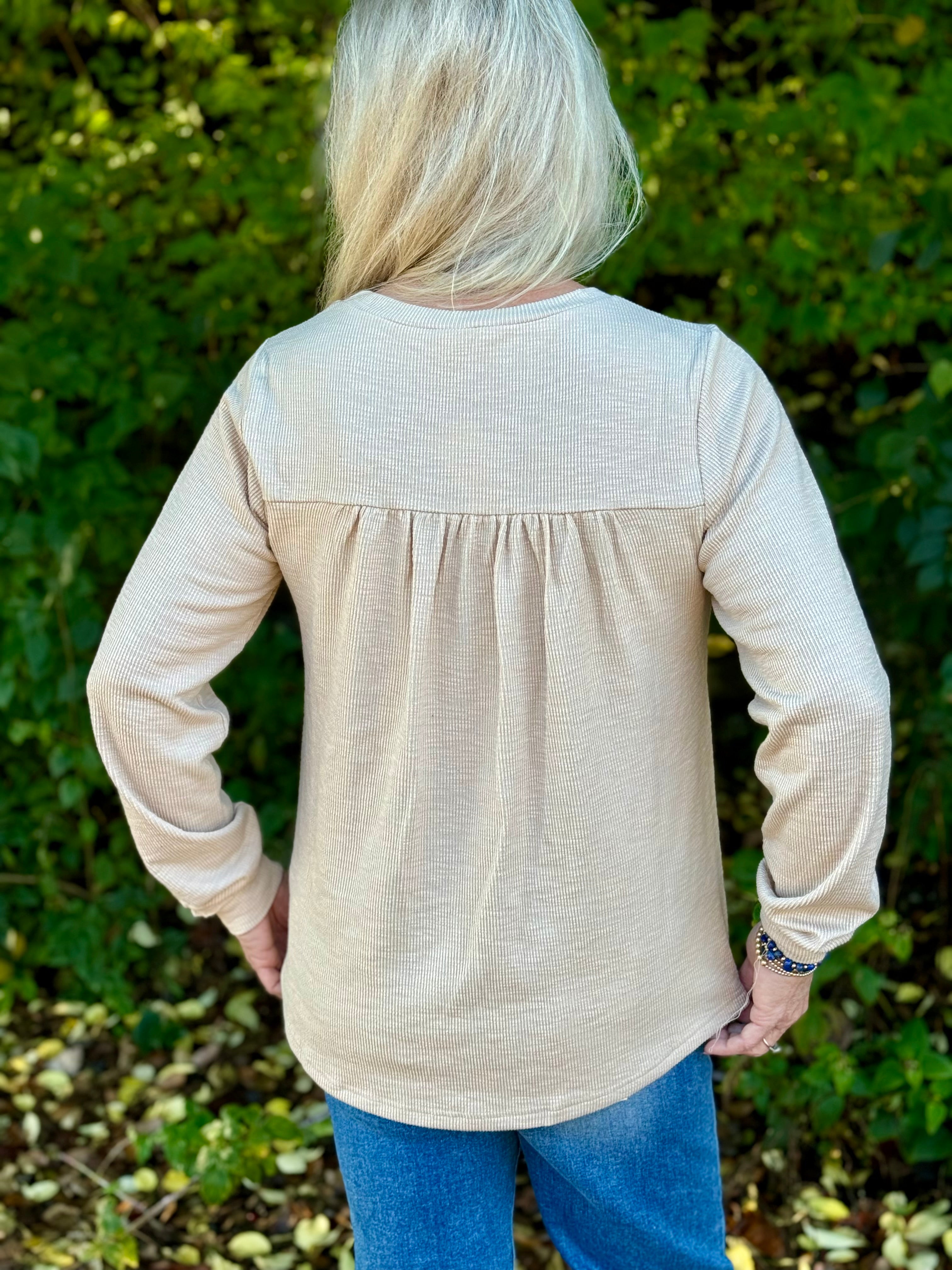 Ribbed Long Sleeve Top-110 Long Sleeve Top-The Lovely Closet-The Lovely Closet, Women's Fashion Boutique in Alexandria, KY