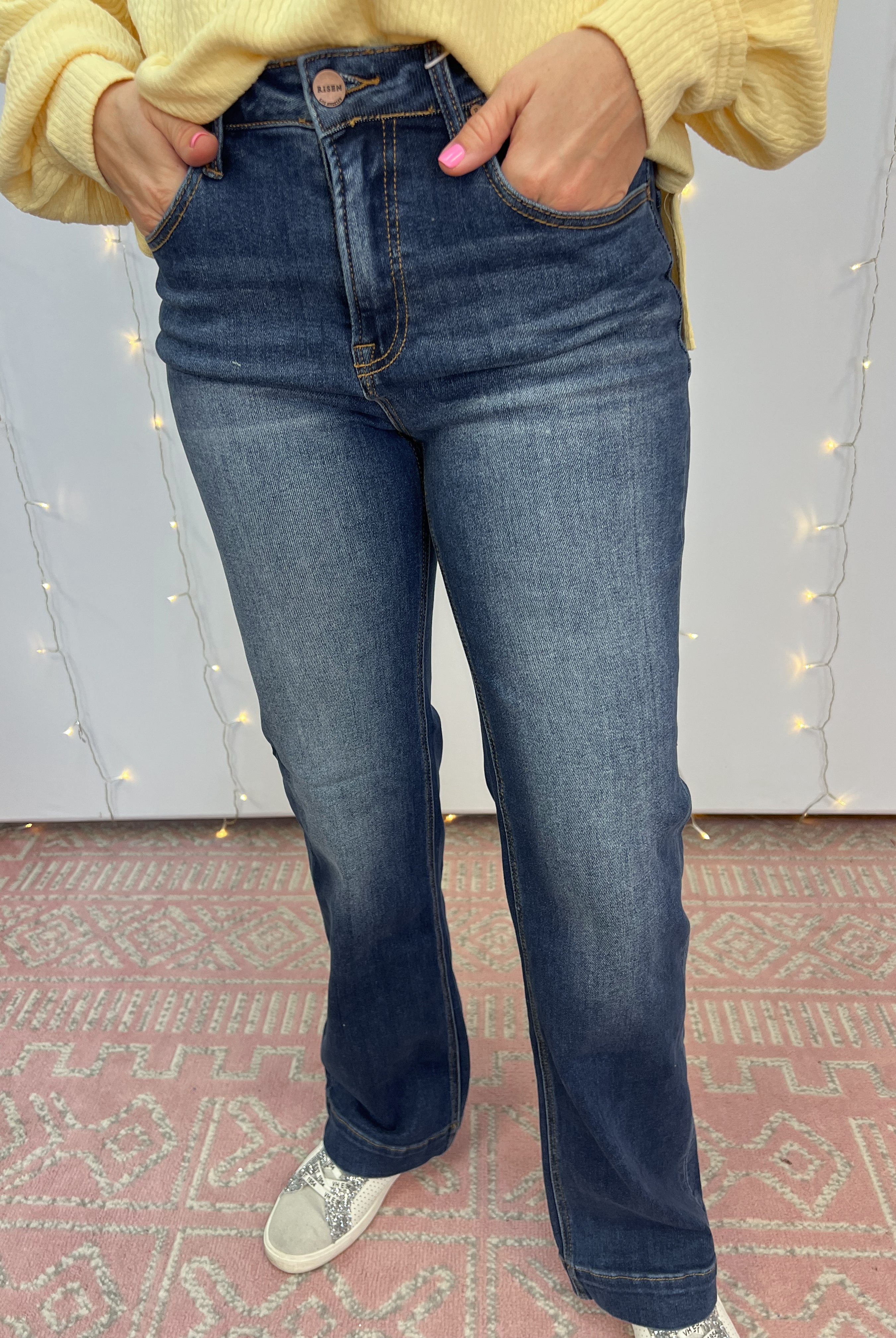 RISEN - High Rise Bootcut Dark Wash-Jeans-Risen-The Lovely Closet, Women's Fashion Boutique in Alexandria, KY