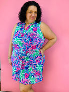 Lucy Tank Dress - Vibrant Palm Print-180 Dresses-The Lovely Closet-The Lovely Closet, Women's Fashion Boutique in Alexandria, KY