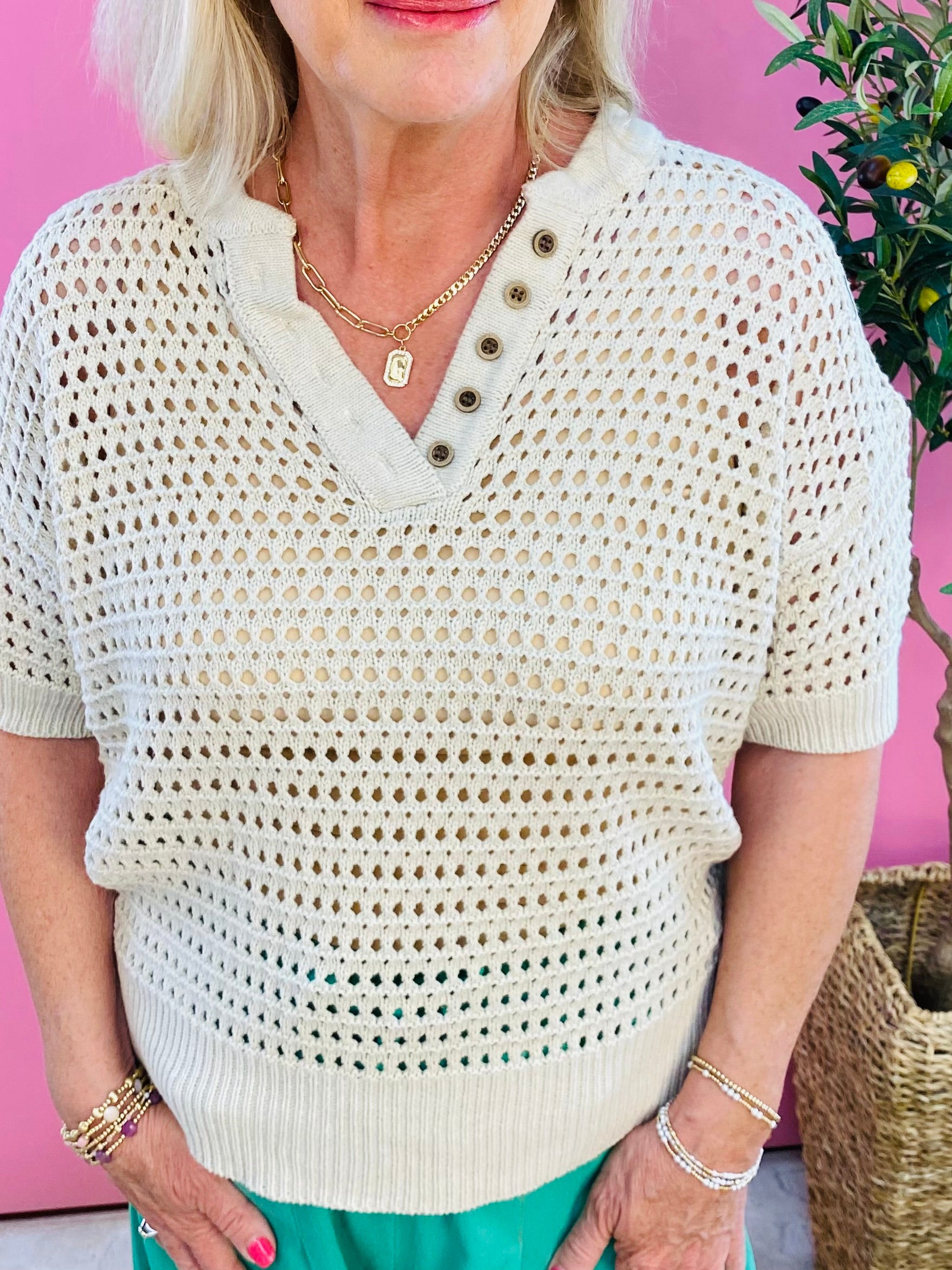 Just Right Short Sleeve Knit Sweater-100 Short Sleeve Tops-Doe and Rae-The Lovely Closet, Women's Fashion Boutique in Alexandria, KY