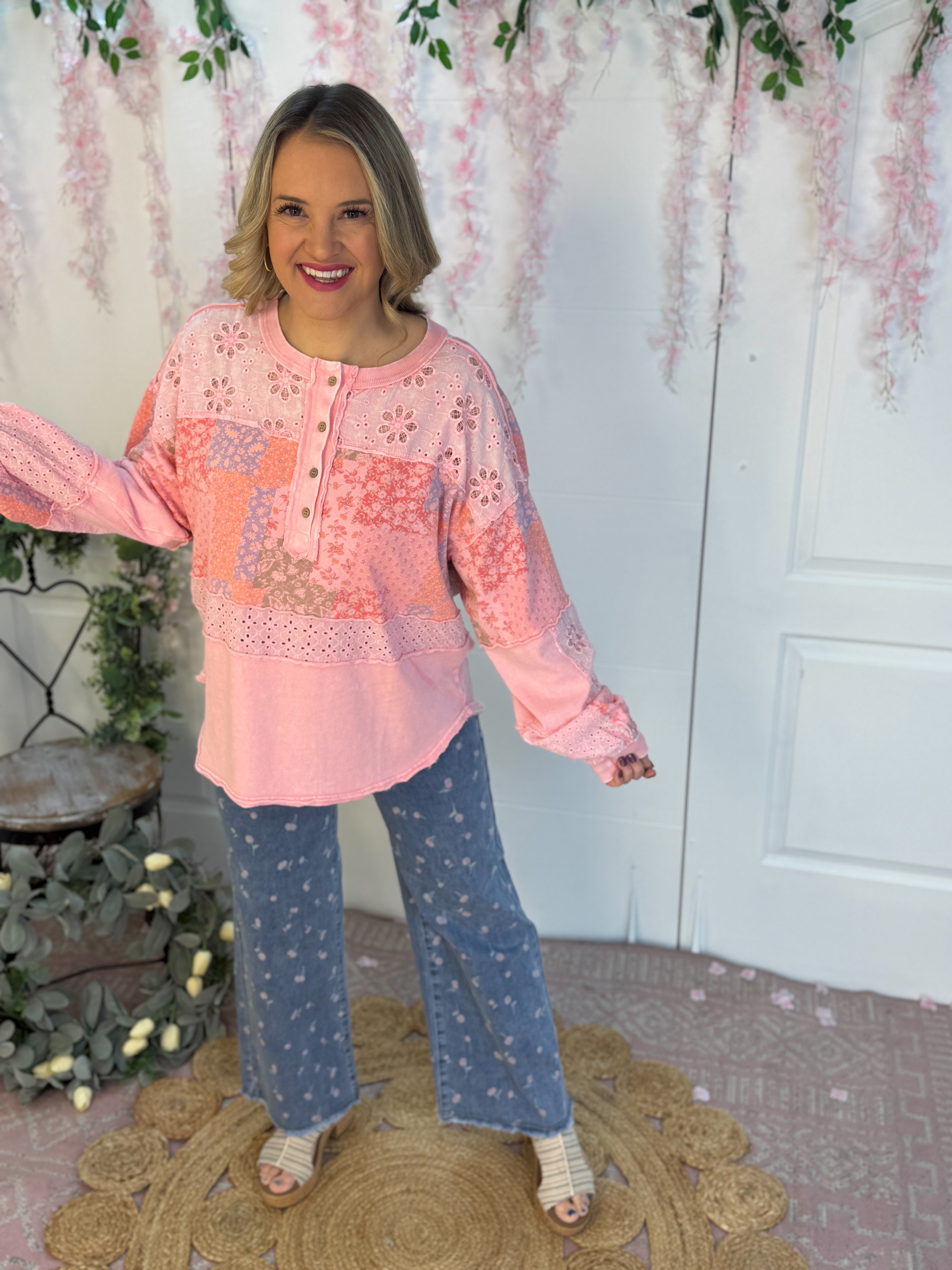 Oh Happy Day Top-110 Long Sleeve Top-easel-The Lovely Closet, Women's Fashion Boutique in Alexandria, KY