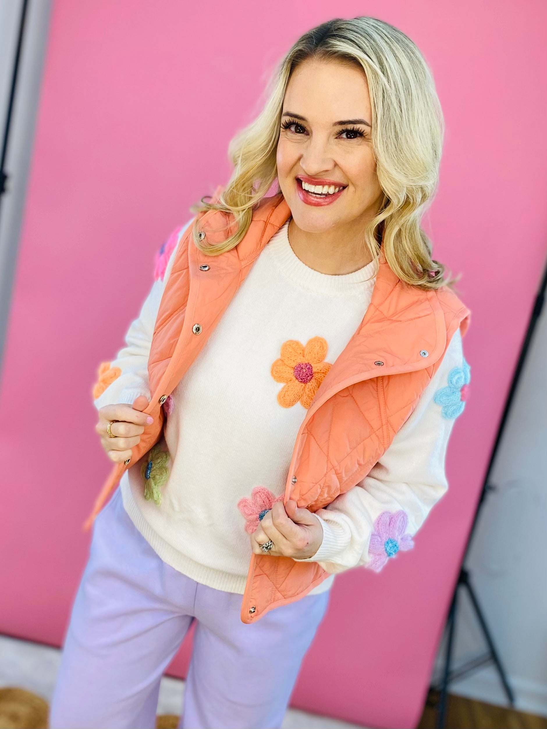 Wanderlust Vest - Coral-170 Jackets/Outerwear-Veveret-The Lovely Closet, Women's Fashion Boutique in Alexandria, KY