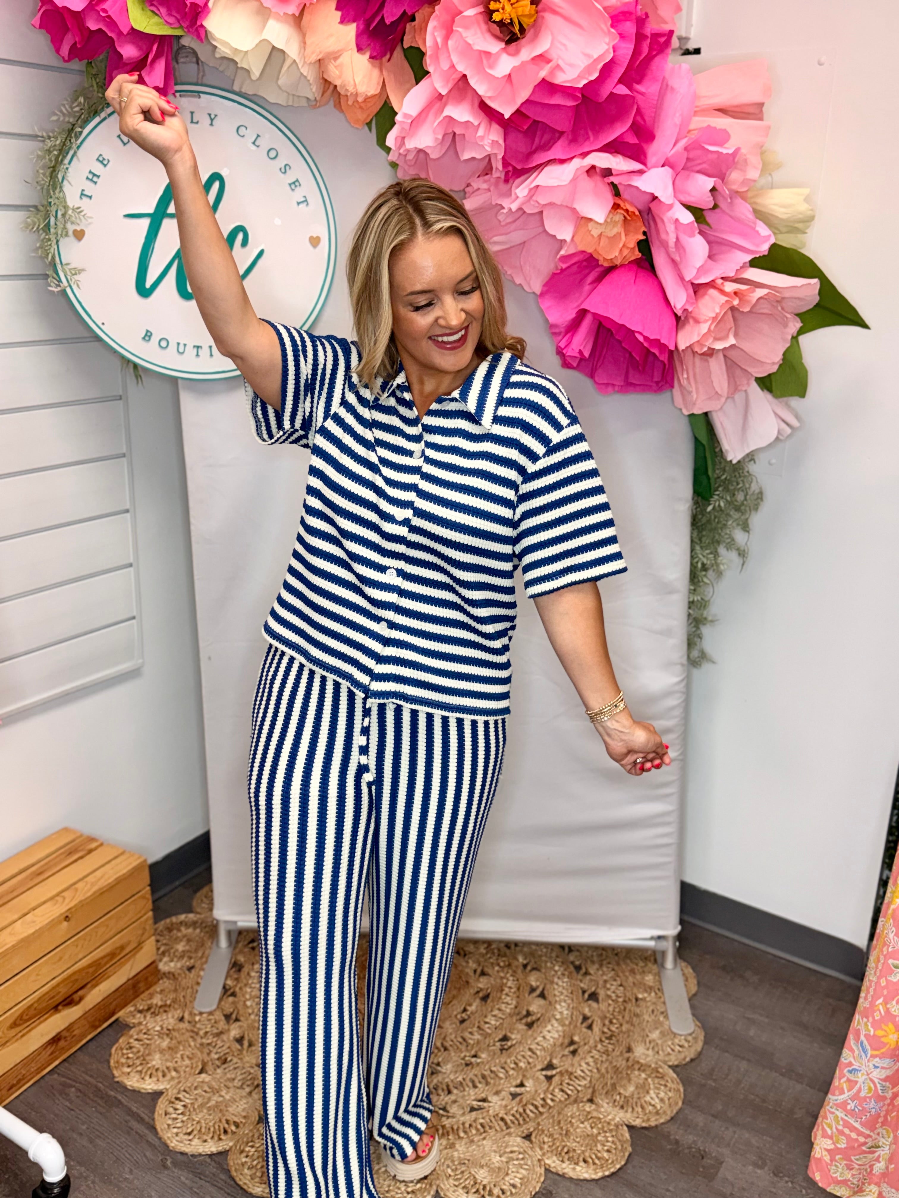 Weekend Escape Waffle Knit Set-190 Rompers/Jumpsuits/Sets-Anniewear-The Lovely Closet, Women's Fashion Boutique in Alexandria, KY