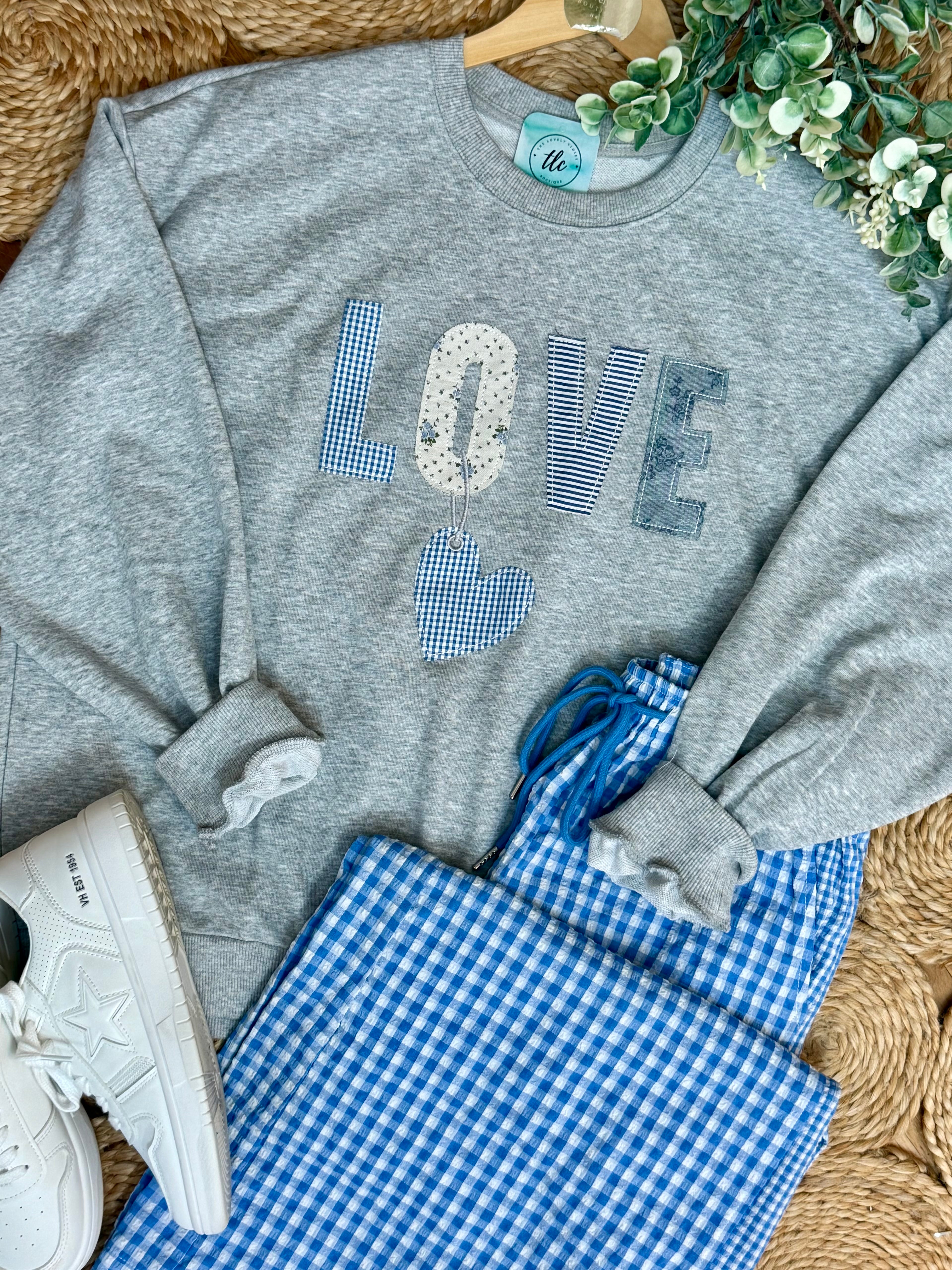 LOVE Appliqué Pullover-110 Long Sleeve Top-Main Strip-The Lovely Closet, Women's Fashion Boutique in Alexandria, KY