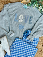 LOVE Appliqué Pullover-110 Long Sleeve Top-Main Strip-The Lovely Closet, Women's Fashion Boutique in Alexandria, KY