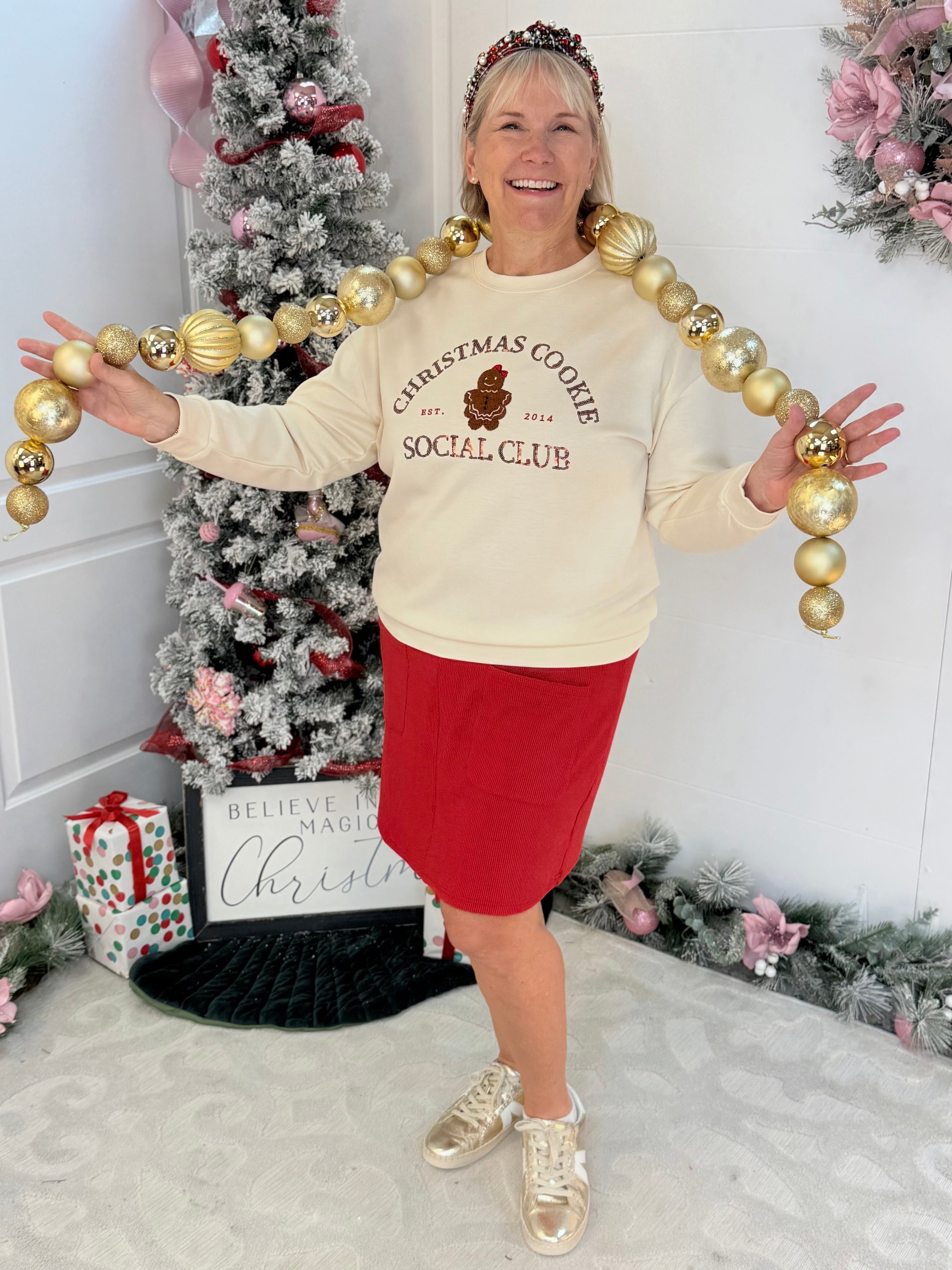 Jess Lea - Christmas Cookie Social Club Lux Pullover-350 Holiday-The Lovely Closet-The Lovely Closet, Women's Fashion Boutique in Alexandria, KY