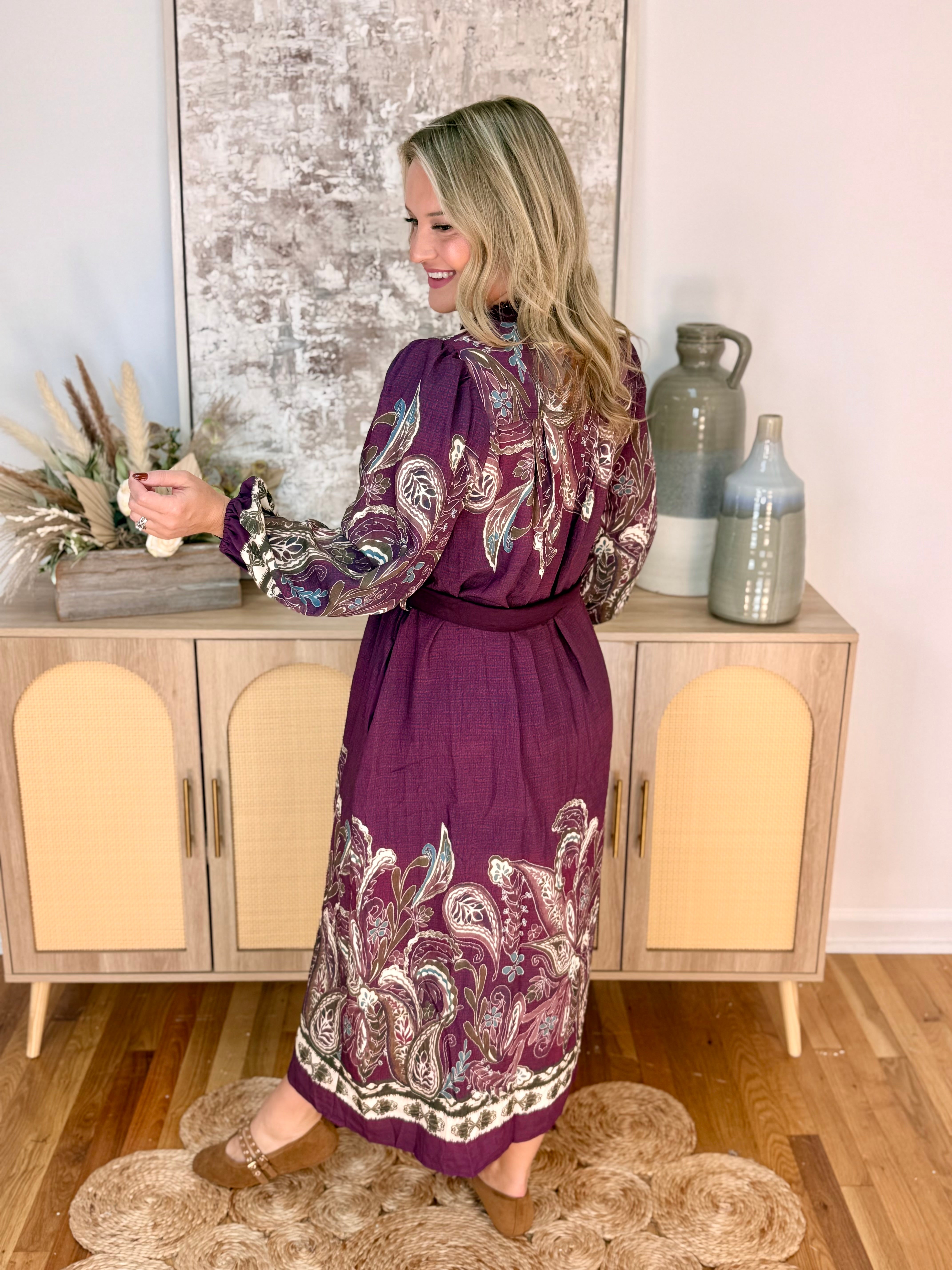 Chateau Weekend Midi Dress-180 Dresses-Umgee-The Lovely Closet, Women's Fashion Boutique in Alexandria, KY