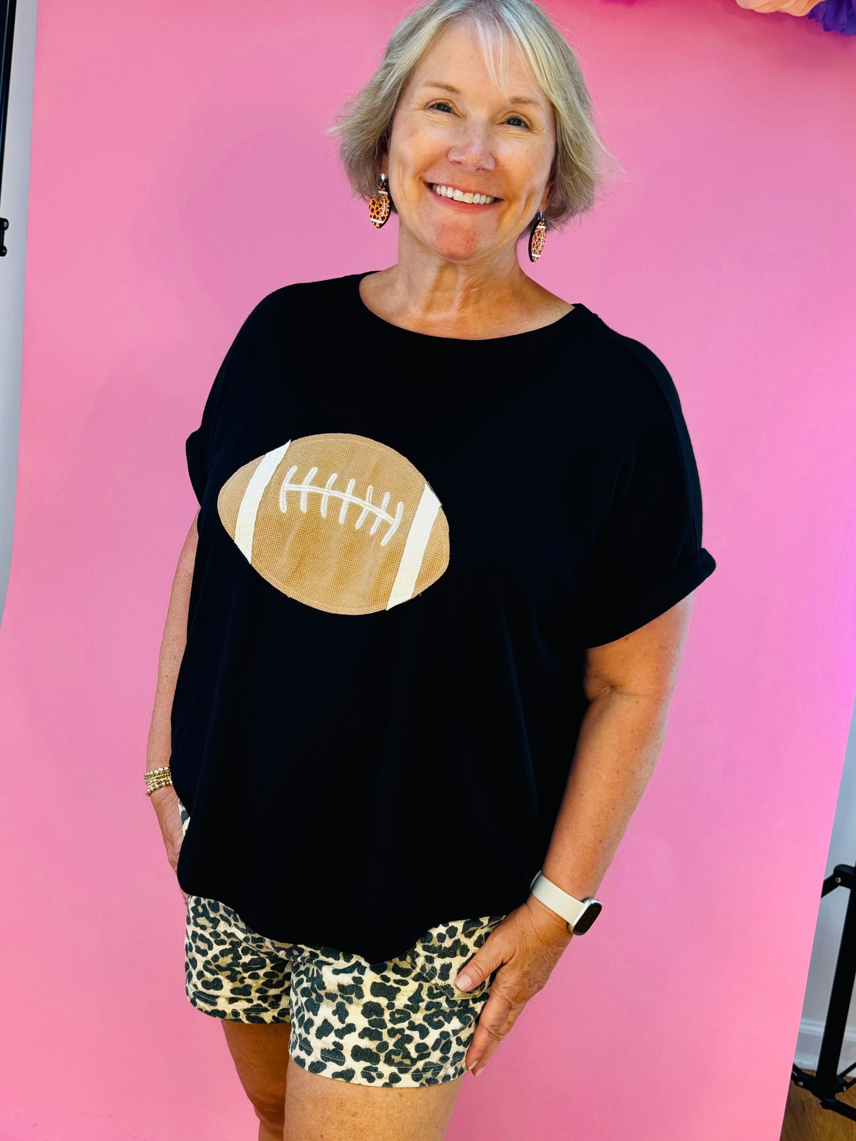 It's Football Season Top-100 Short Sleeve Tops-bibi-The Lovely Closet, Women's Fashion Boutique in Alexandria, KY