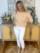 High Waist Cropped Straight - White-210 Jeans-zenana-The Lovely Closet, Women's Fashion Boutique in Alexandria, KY