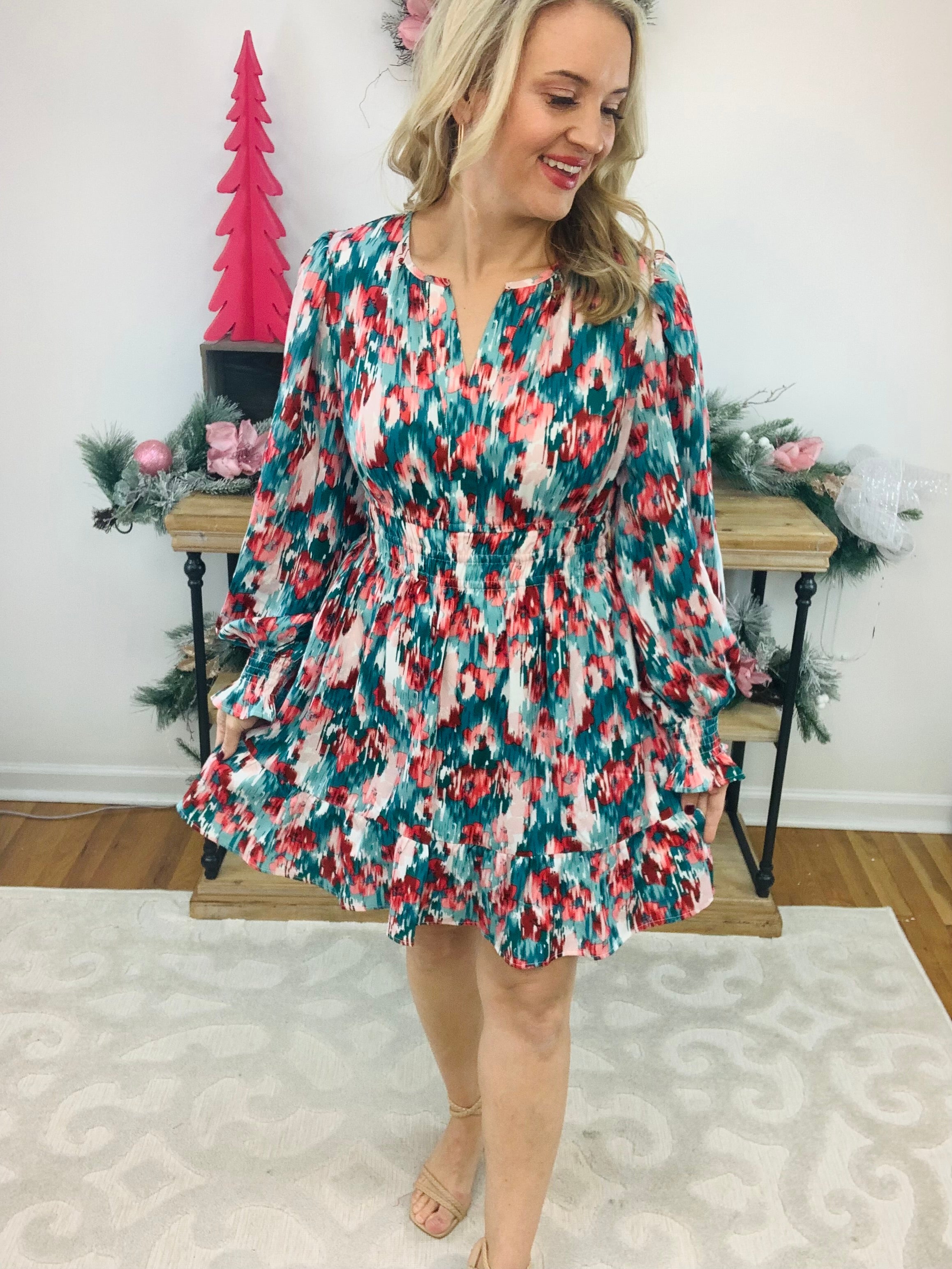 Hello Holidays Dress-180 Dresses-Jodifl-The Lovely Closet, Women's Fashion Boutique in Alexandria, KY