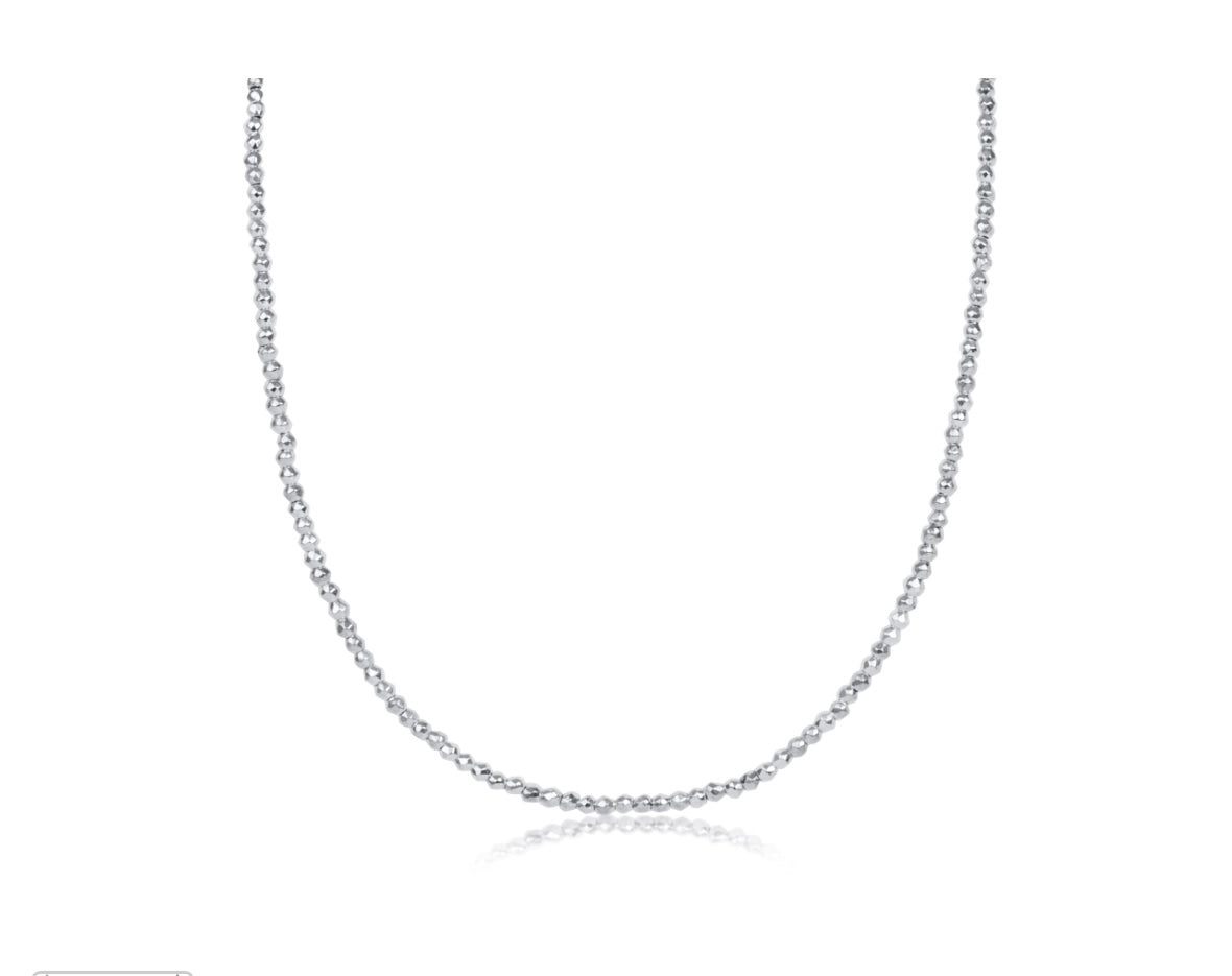 Bright Silver Hematite Choker-260 eNewton-eNewton-The Lovely Closet, Women's Fashion Boutique in Alexandria, KY