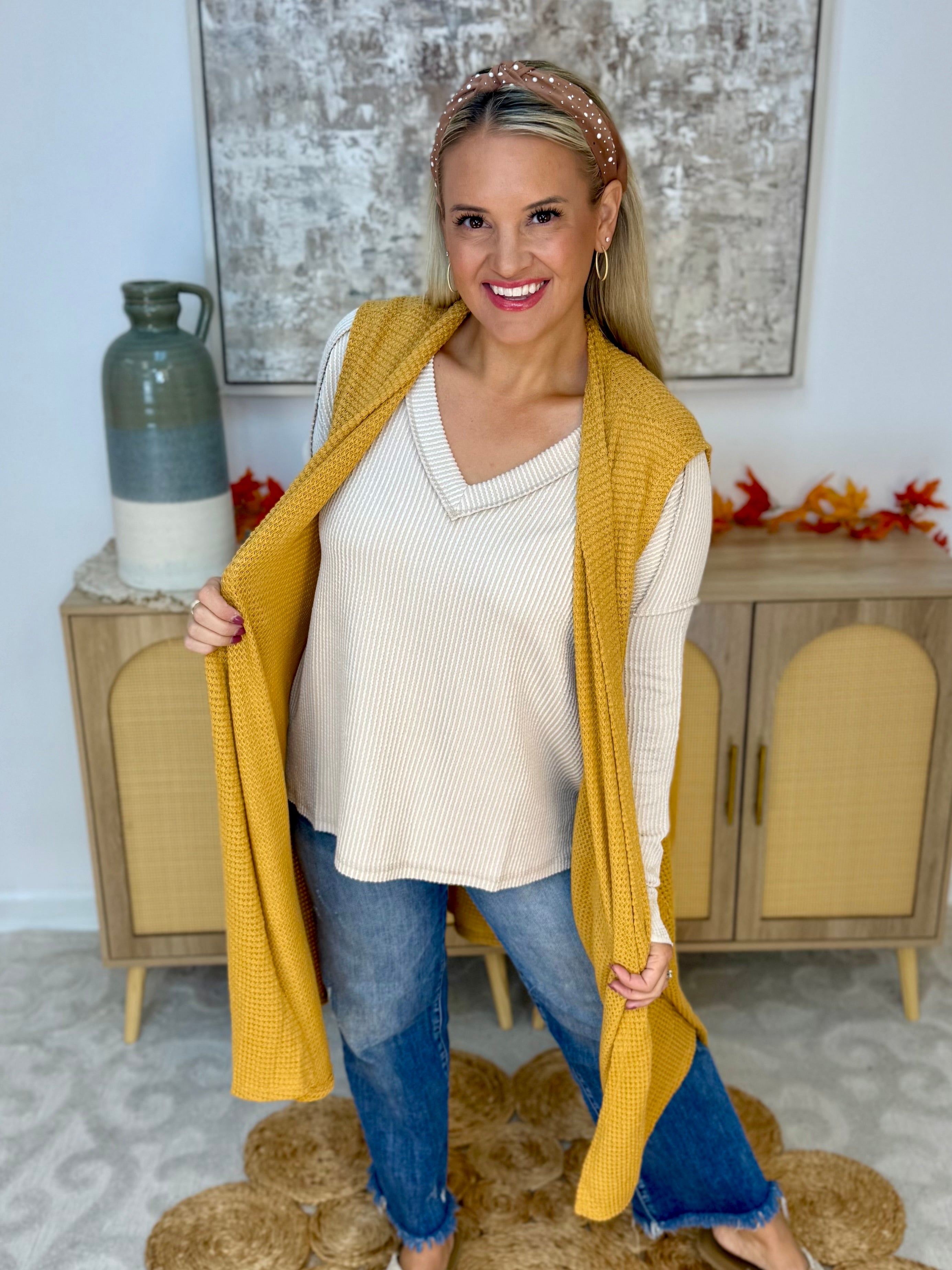 Autumn Days Ribbed Top - Cream-110 Long Sleeve Top-zenana-The Lovely Closet, Women's Fashion Boutique in Alexandria, KY