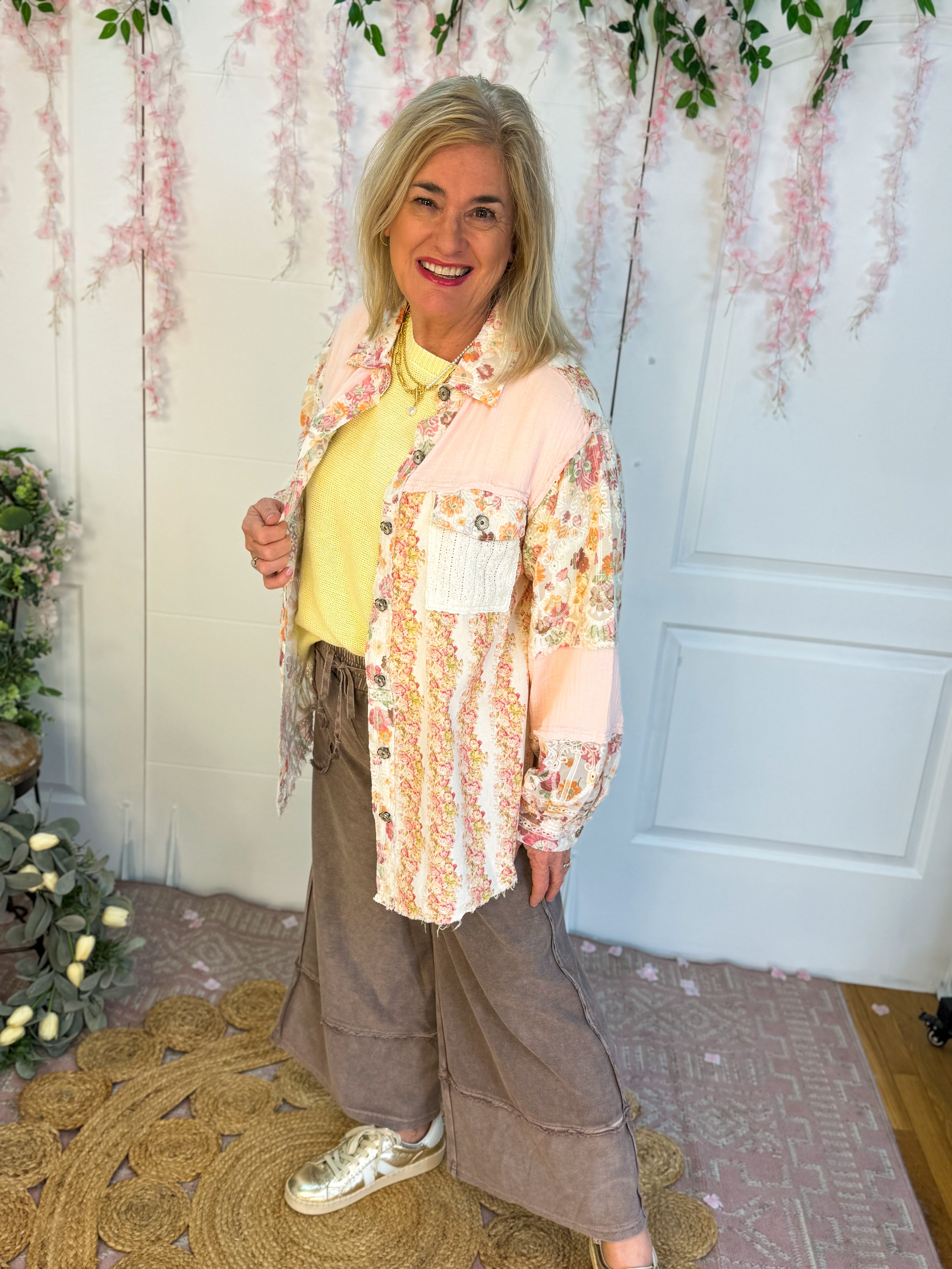 The Blush Edit Shirt Jacket-110 Long Sleeve Top-Pol Clothing-The Lovely Closet, Women's Fashion Boutique in Alexandria, KY