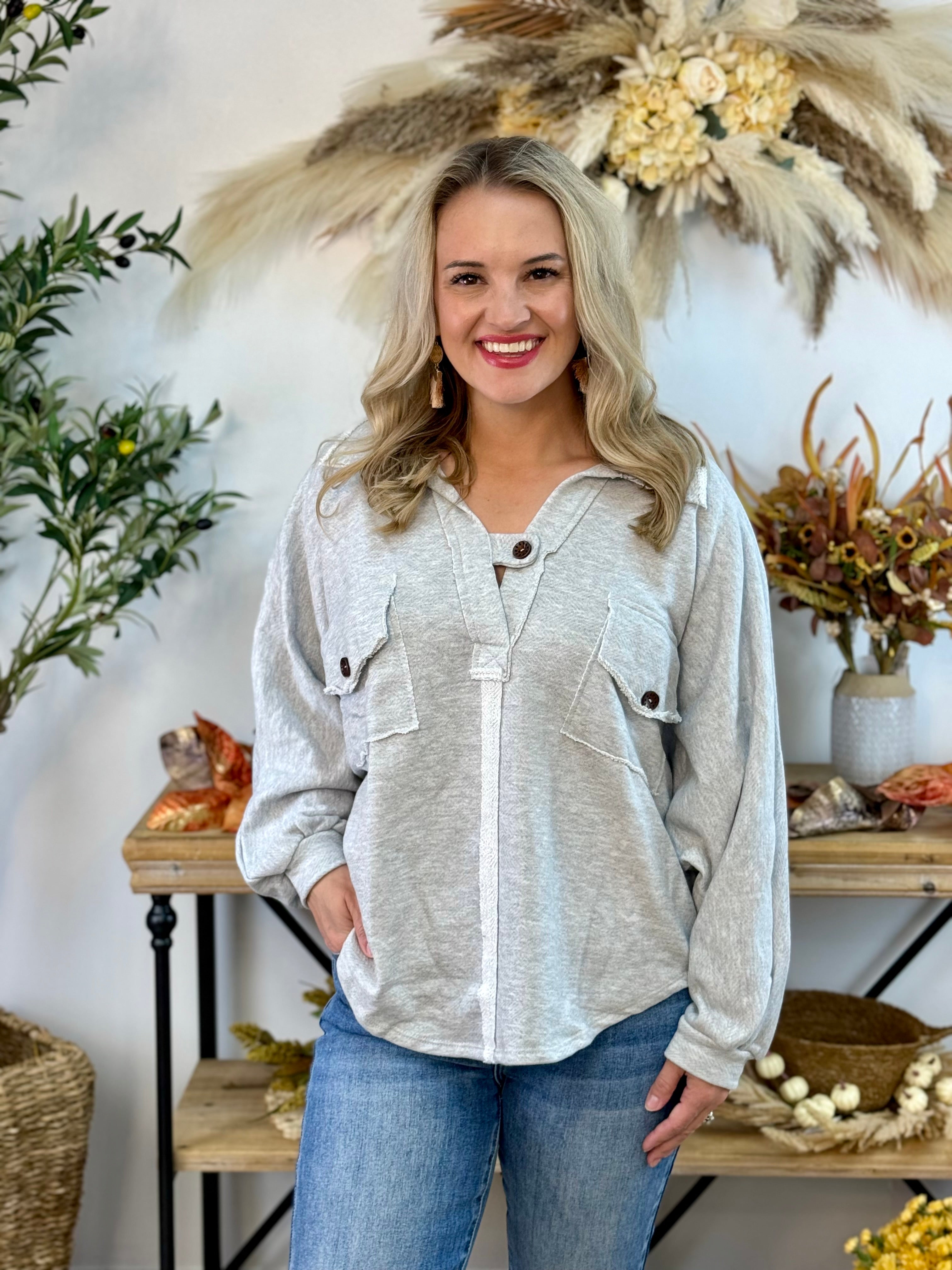 Wear Everywhere Pullover-110 Long Sleeve Top-The Lovely Closet-The Lovely Closet, Women's Fashion Boutique in Alexandria, KY