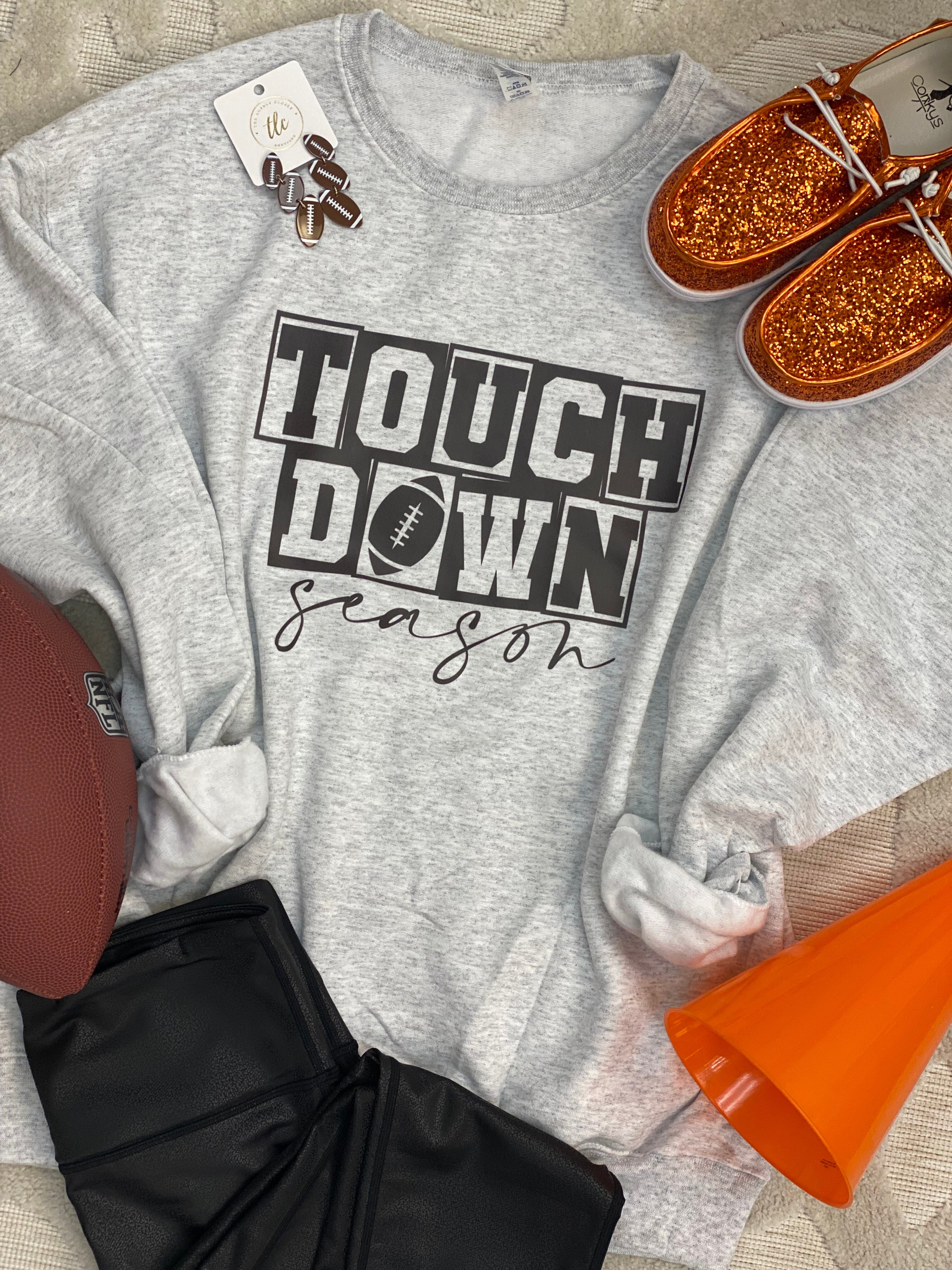 Touchdown Season Crewneck-135 T-Shirt Bar-The Lovely Closet-The Lovely Closet, Women's Fashion Boutique in Alexandria, KY