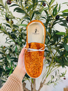 Corkys Kayak Orange Glitter-270 Shoes-The Lovely Closet-The Lovely Closet, Women's Fashion Boutique in Alexandria, KY