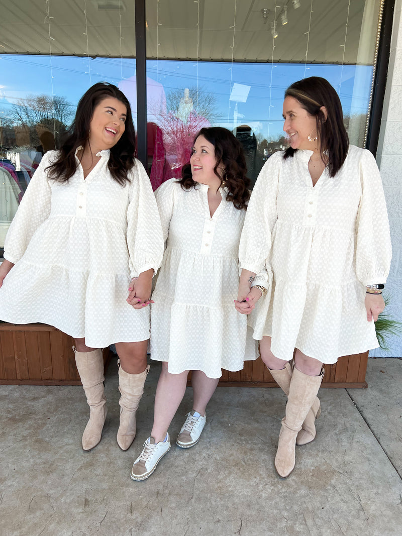 Spring Feels Ivory Dress-The Lovely Closet-The Lovely Closet, Women's Fashion Boutique in Alexandria, KY