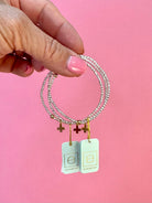 Bright Silver Hematite 2mm Signature Cross Charm-260 eNewton-eNewton-The Lovely Closet, Women's Fashion Boutique in Alexandria, KY