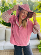 Berry Patch Hooded Pullover-110 Long Sleeve Top-easel-The Lovely Closet, Women's Fashion Boutique in Alexandria, KY