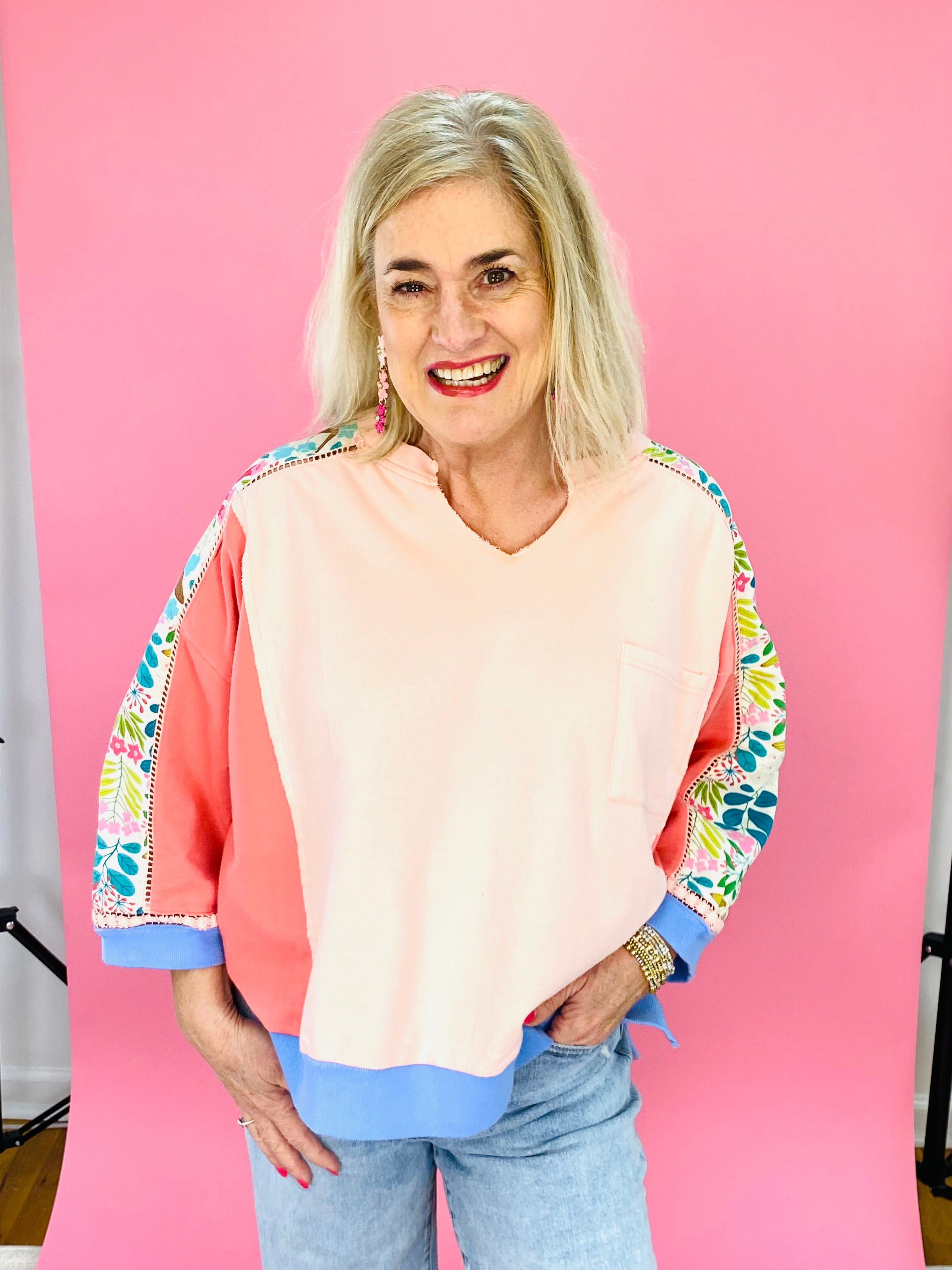 Just Peachy Top-110 Long Sleeve Top-easel-The Lovely Closet, Women's Fashion Boutique in Alexandria, KY