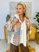 Oversize Crochet Contrast Pullover-110 Long Sleeve Top-Pol Clothing-The Lovely Closet, Women's Fashion Boutique in Alexandria, KY