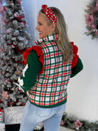 Jess Lea Classic Christmas Plaid Vest-170 Jackets/Outerwear-Jess Lea-The Lovely Closet, Women's Fashion Boutique in Alexandria, KY
