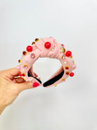 Pink & Pearls Beaded Headband-300 Headwear-The Lovely Closet-The Lovely Closet, Women's Fashion Boutique in Alexandria, KY