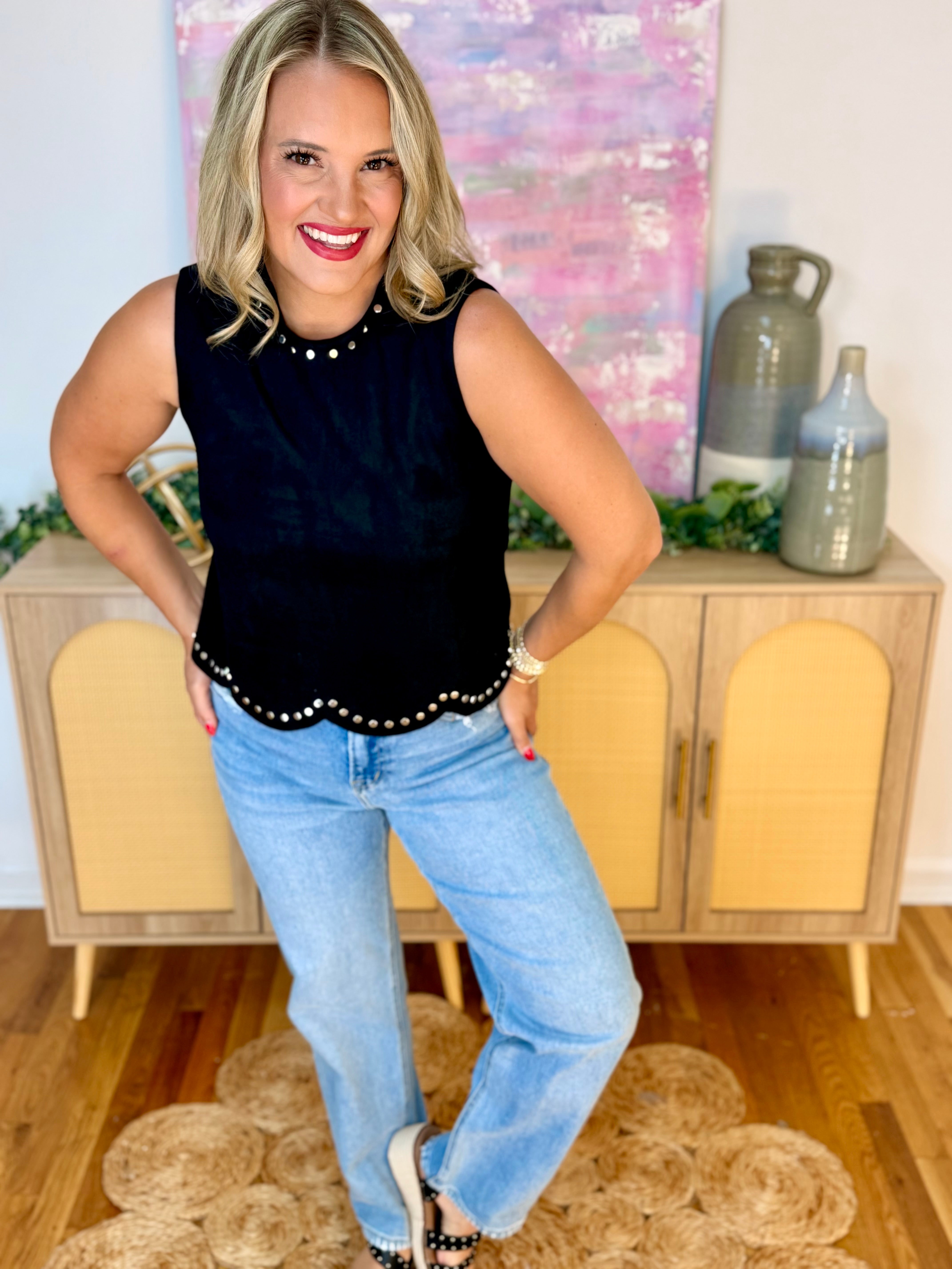 Sweet Sophistication Sleeveless Top-120 Sleeveless Tops-The Lovely Closet-The Lovely Closet, Women's Fashion Boutique in Alexandria, KY