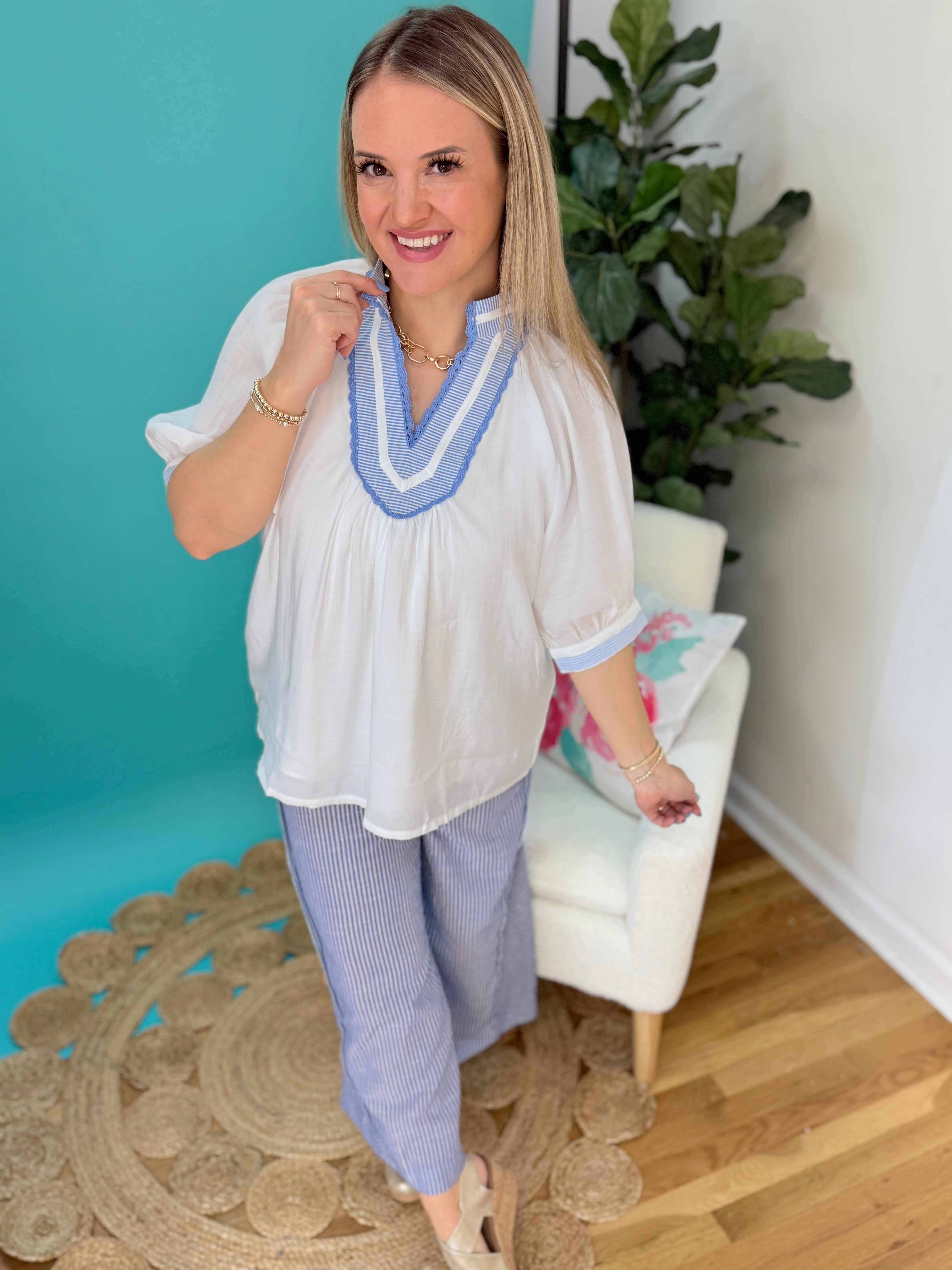 In The Garden Blouse-100 Short Sleeve Tops-The Lovely Closet-The Lovely Closet, Women's Fashion Boutique in Alexandria, KY