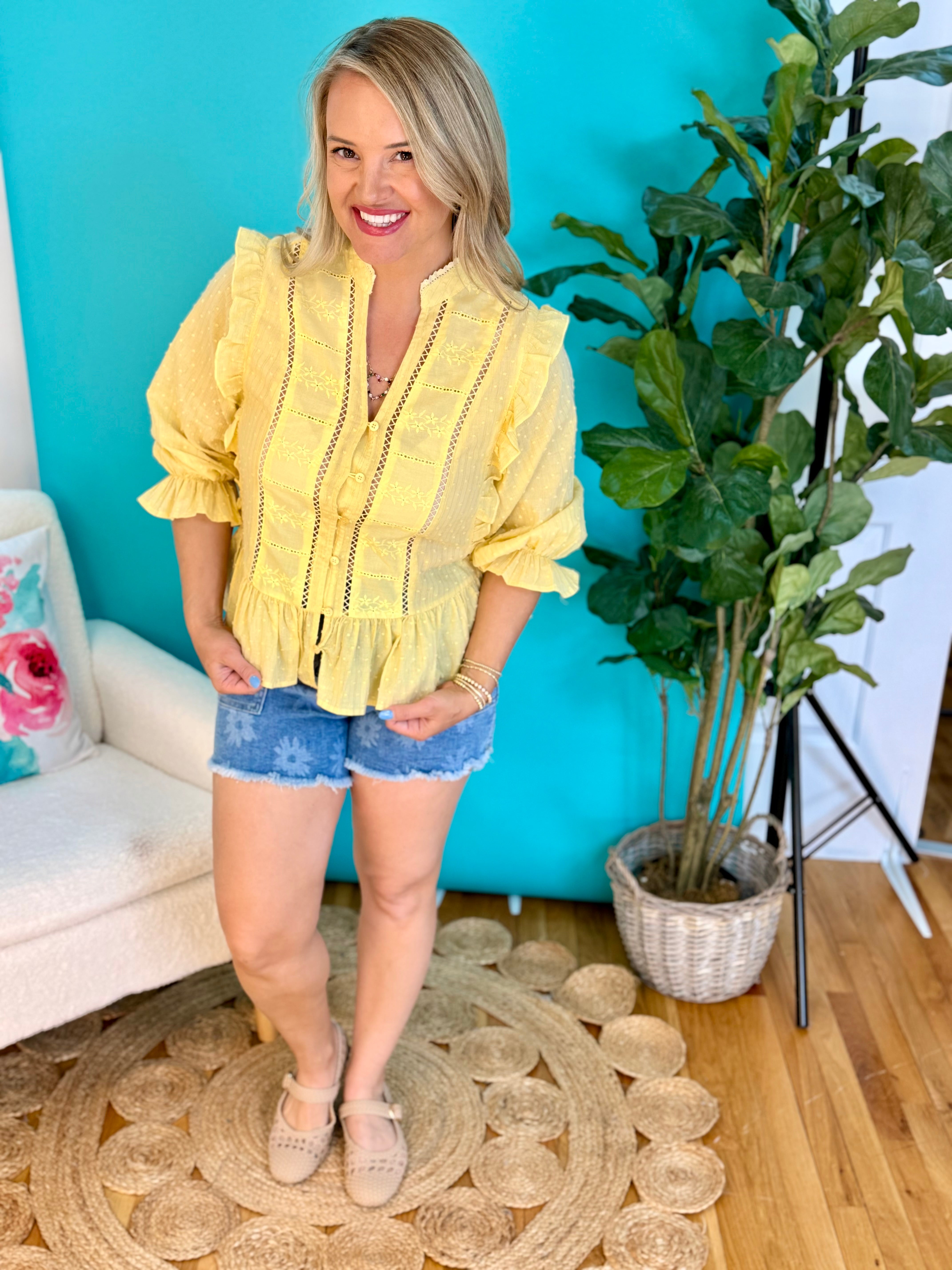 Sunny Gatherings Top-110 Long Sleeve Top-easel-The Lovely Closet, Women's Fashion Boutique in Alexandria, KY