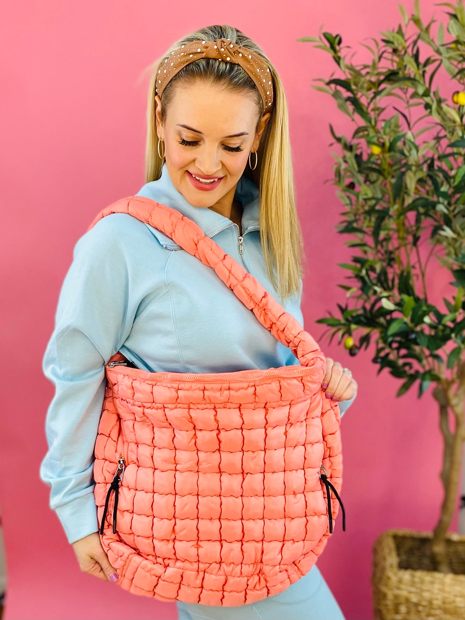 Oversized Quilted Tote-290 Bag/Handbags-The Lovely Closet-The Lovely Closet, Women's Fashion Boutique in Alexandria, KY