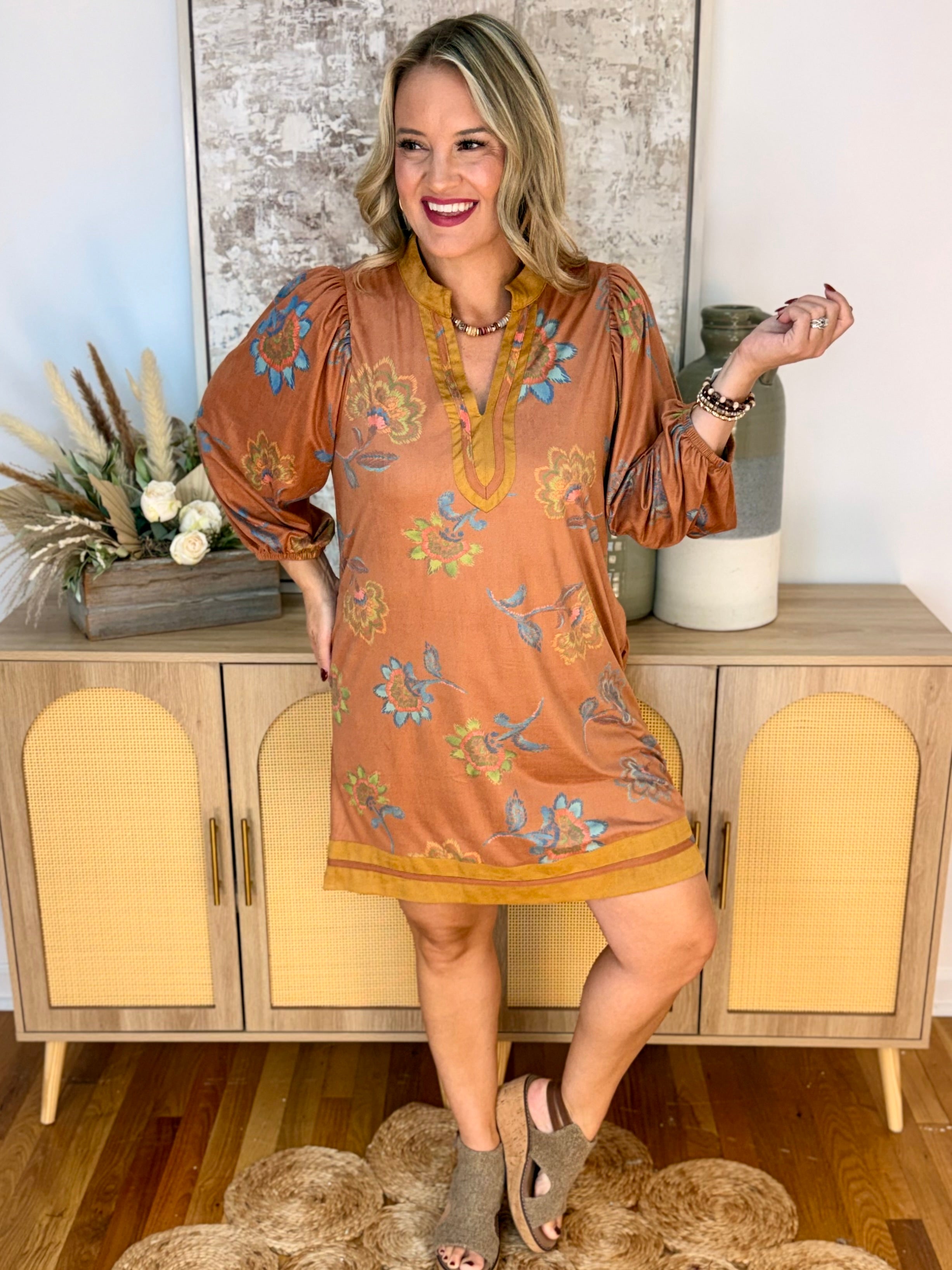 Tuscan Sky Dress-180 Dresses-easel-The Lovely Closet, Women's Fashion Boutique in Alexandria, KY