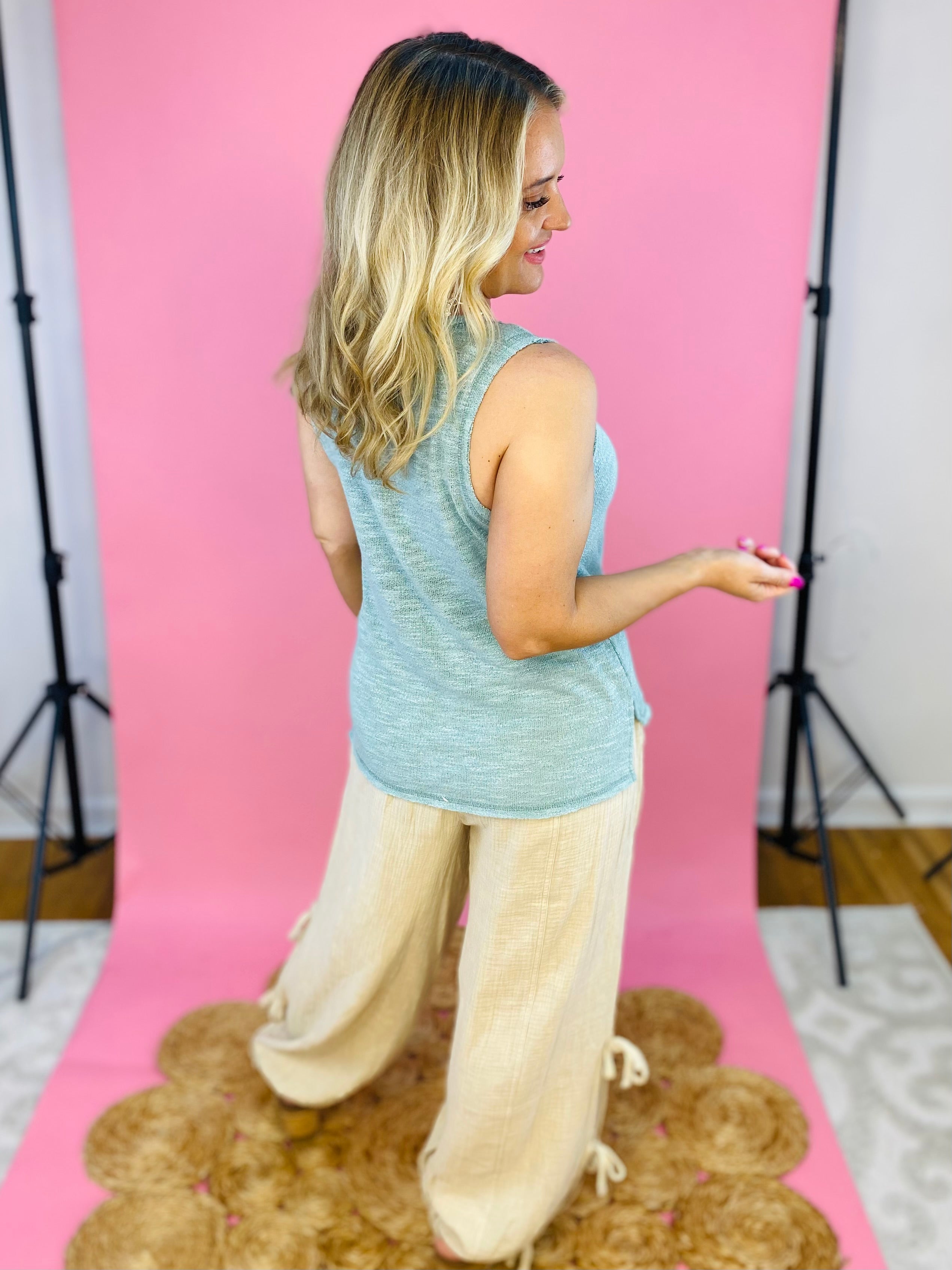 Summer Sage Tank-120 Sleeveless Tops-GILLI-The Lovely Closet, Women's Fashion Boutique in Alexandria, KY