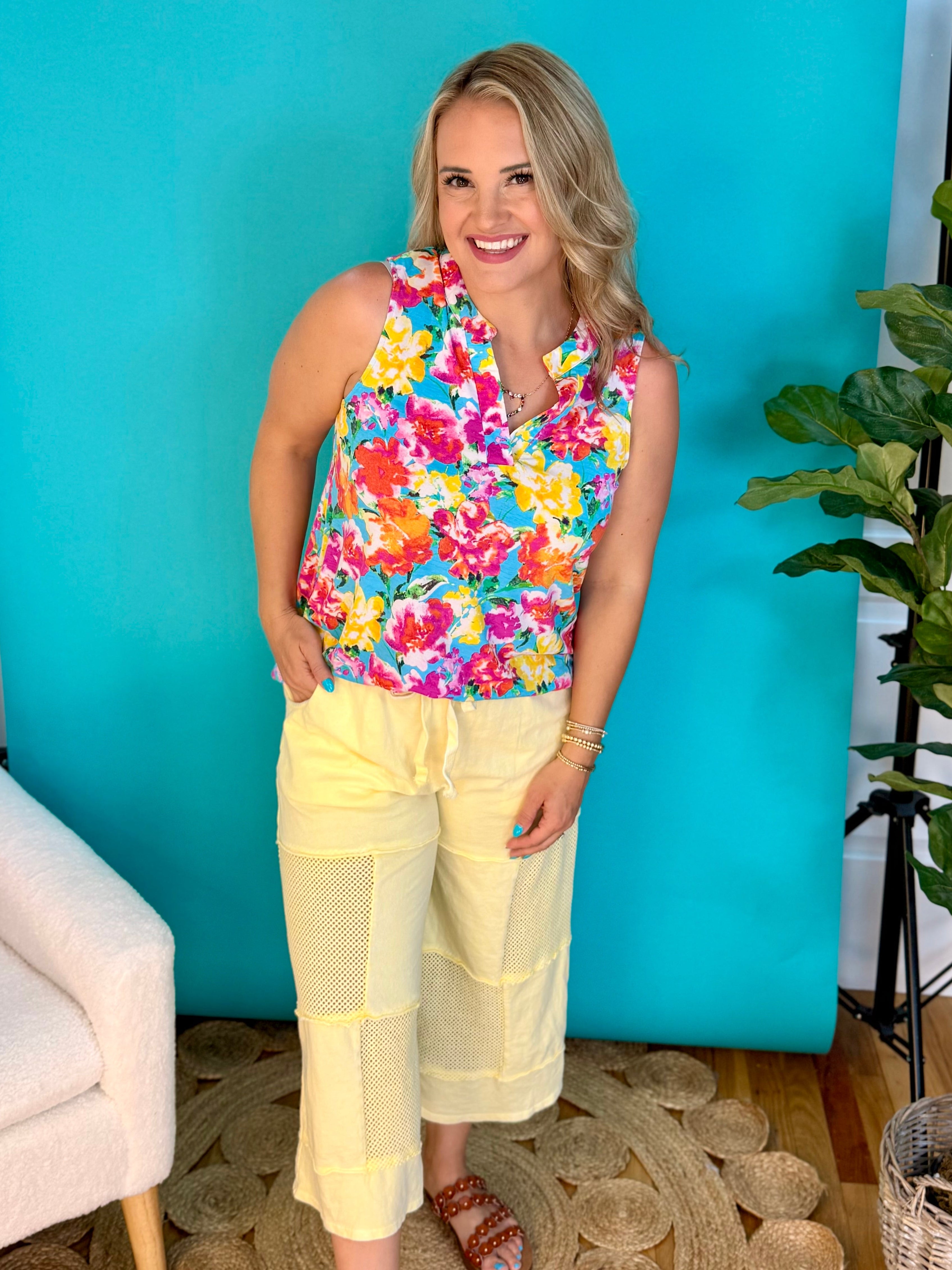 Lizzy Tank - Summer Fun-120 Sleeveless Tops-Dear Scarlett-The Lovely Closet, Women's Fashion Boutique in Alexandria, KY