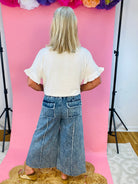 Stonewash Dream Wide Leg Pants-240 Pants-Sage + Fig-The Lovely Closet, Women's Fashion Boutique in Alexandria, KY