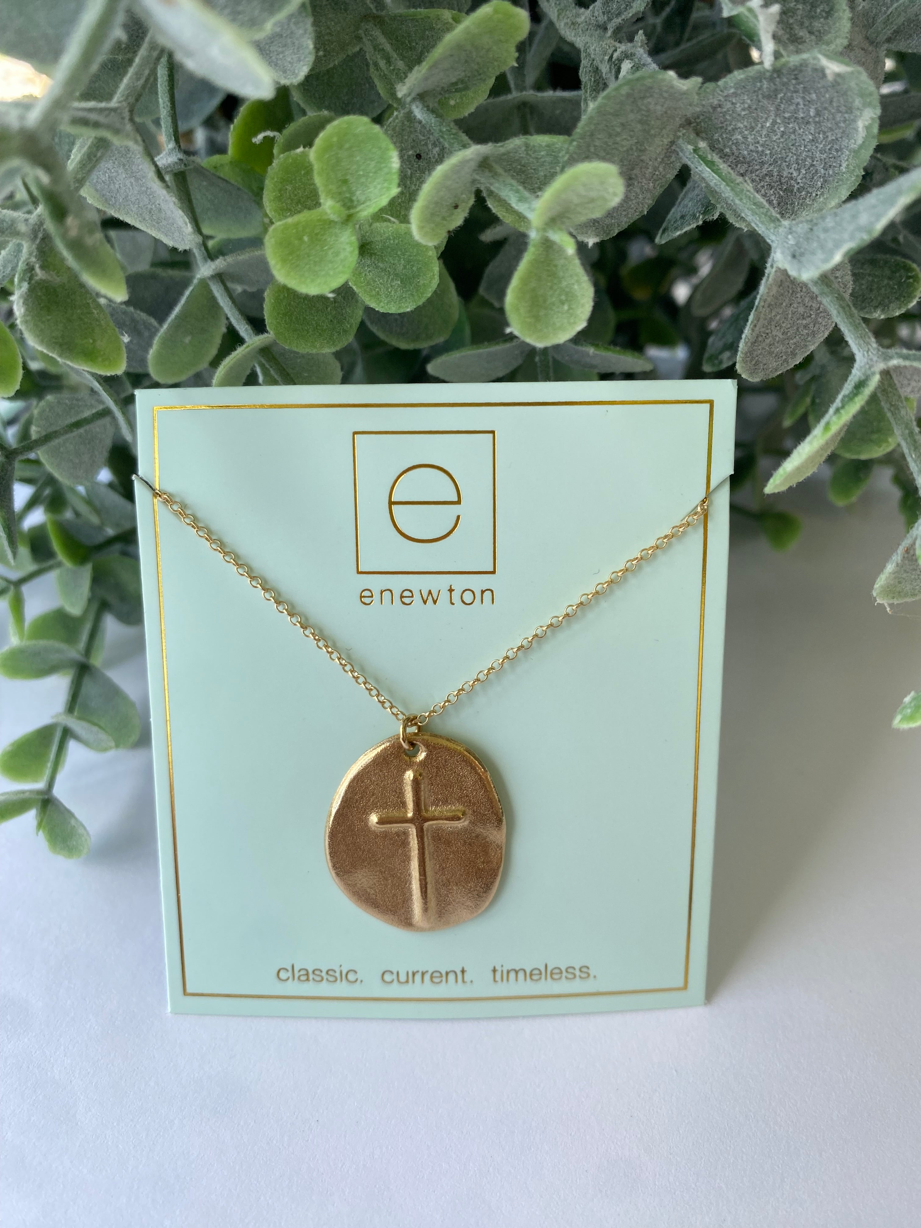 16" Inspire Gold Charm Necklace-Necklaces-eNewton-The Lovely Closet, Women's Fashion Boutique in Alexandria, KY